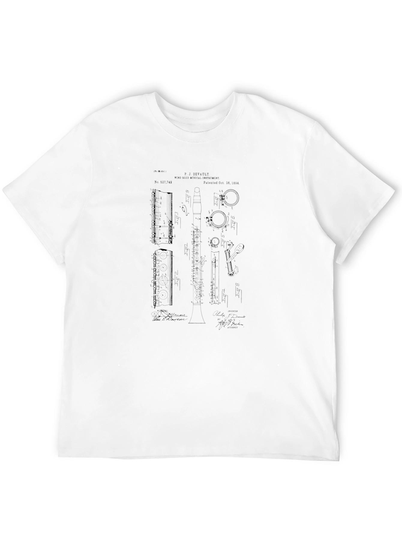 Black Black T-Shirt with Engineering Diagram view 12