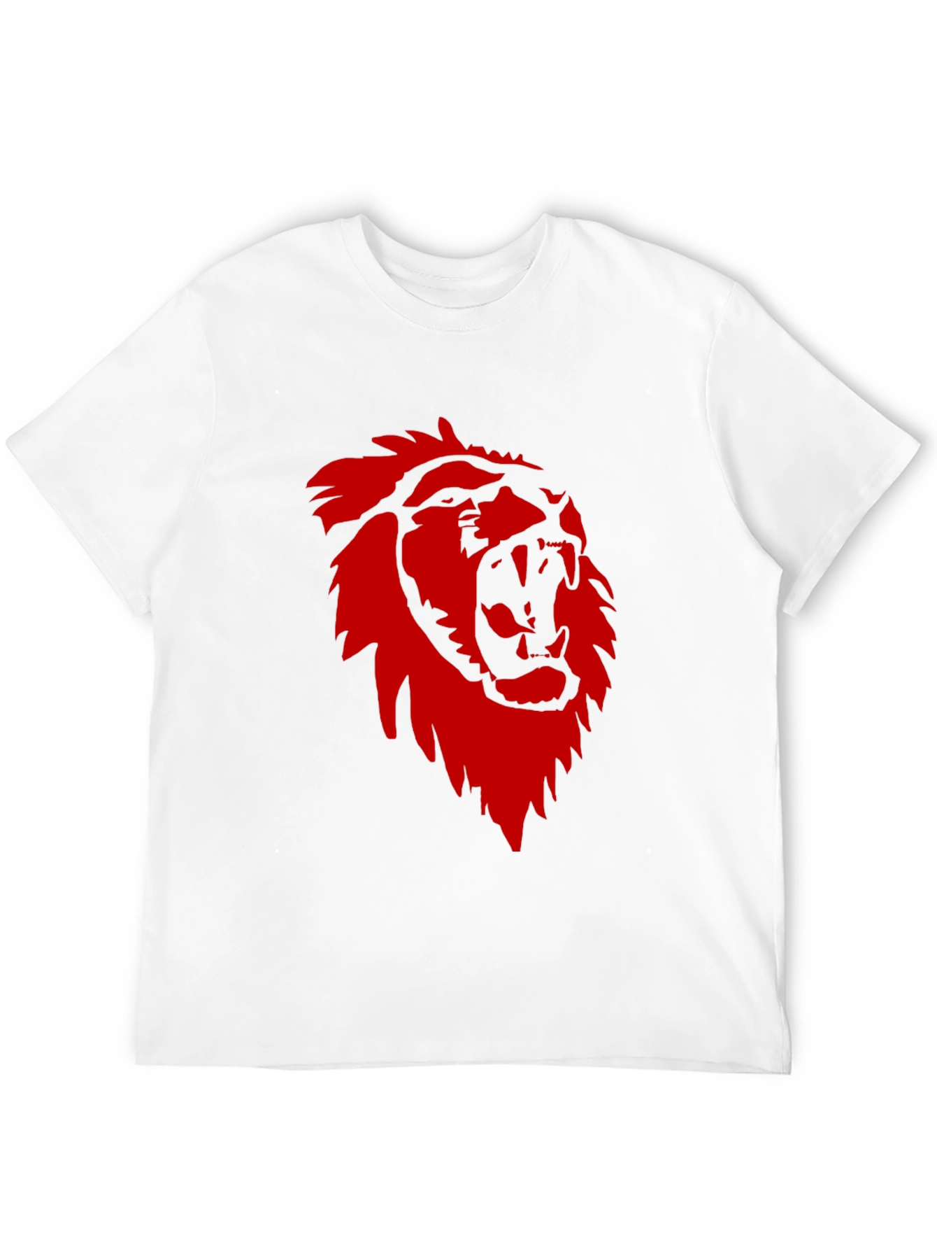 Black Bold Lion Graphic Tee - Black Cotton Crew Neck T-Shirt view 12