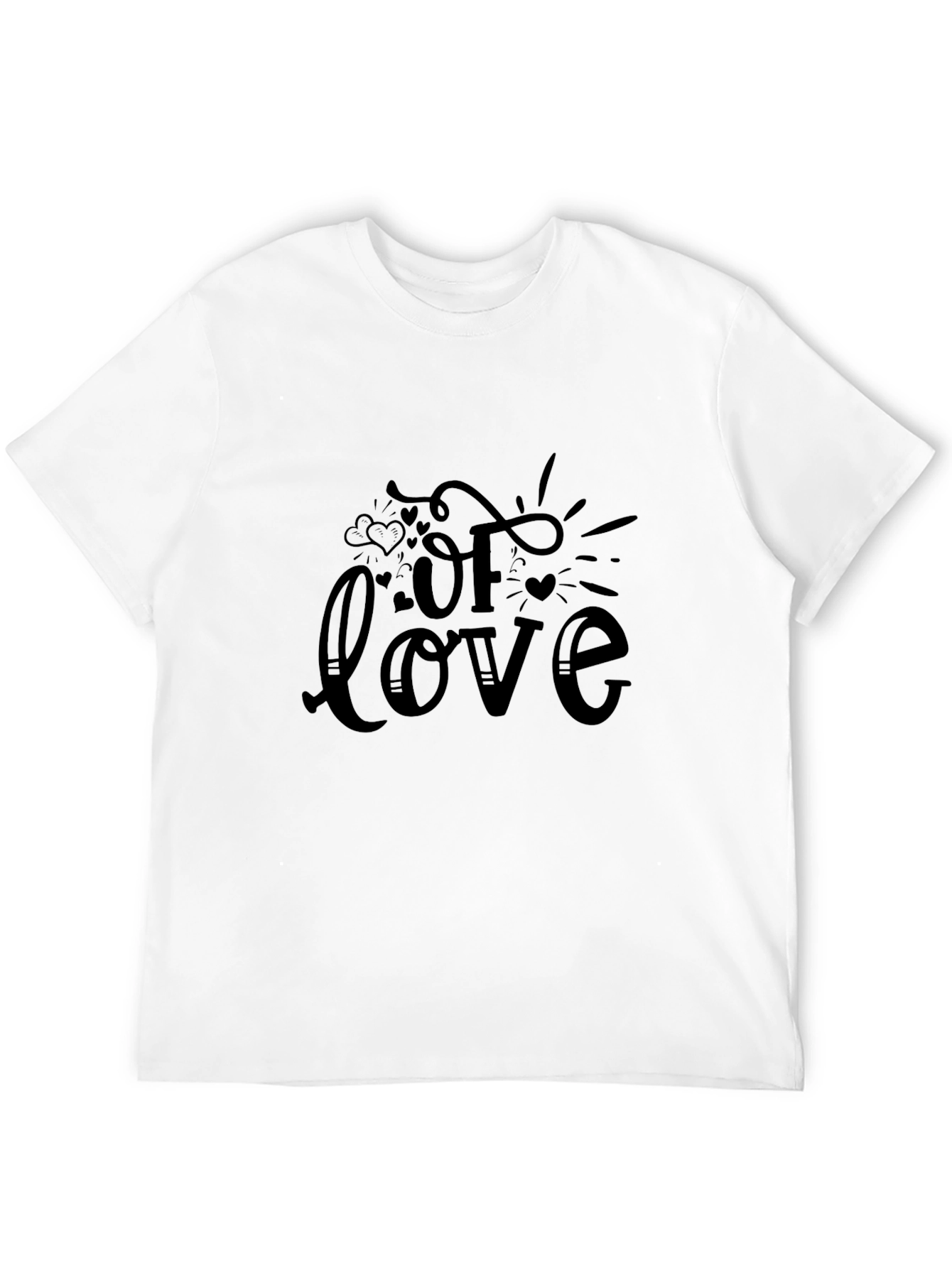 Black Of Love Graphic Tee - Stylish Black Cotton T-Shirt view 12