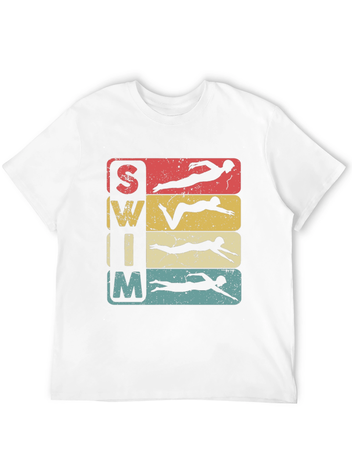 Black Vintage Swim Team T-Shirt view 12