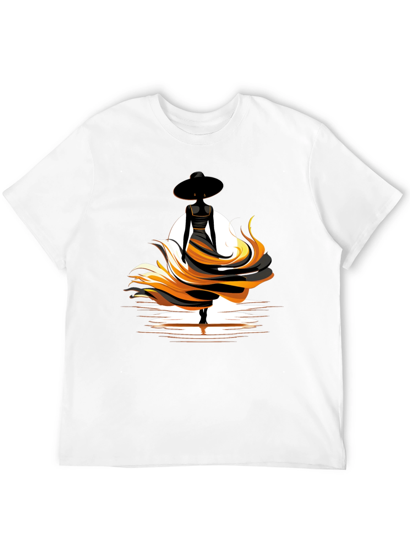 Black Elegant Woman Graphic Tee - Black view 12