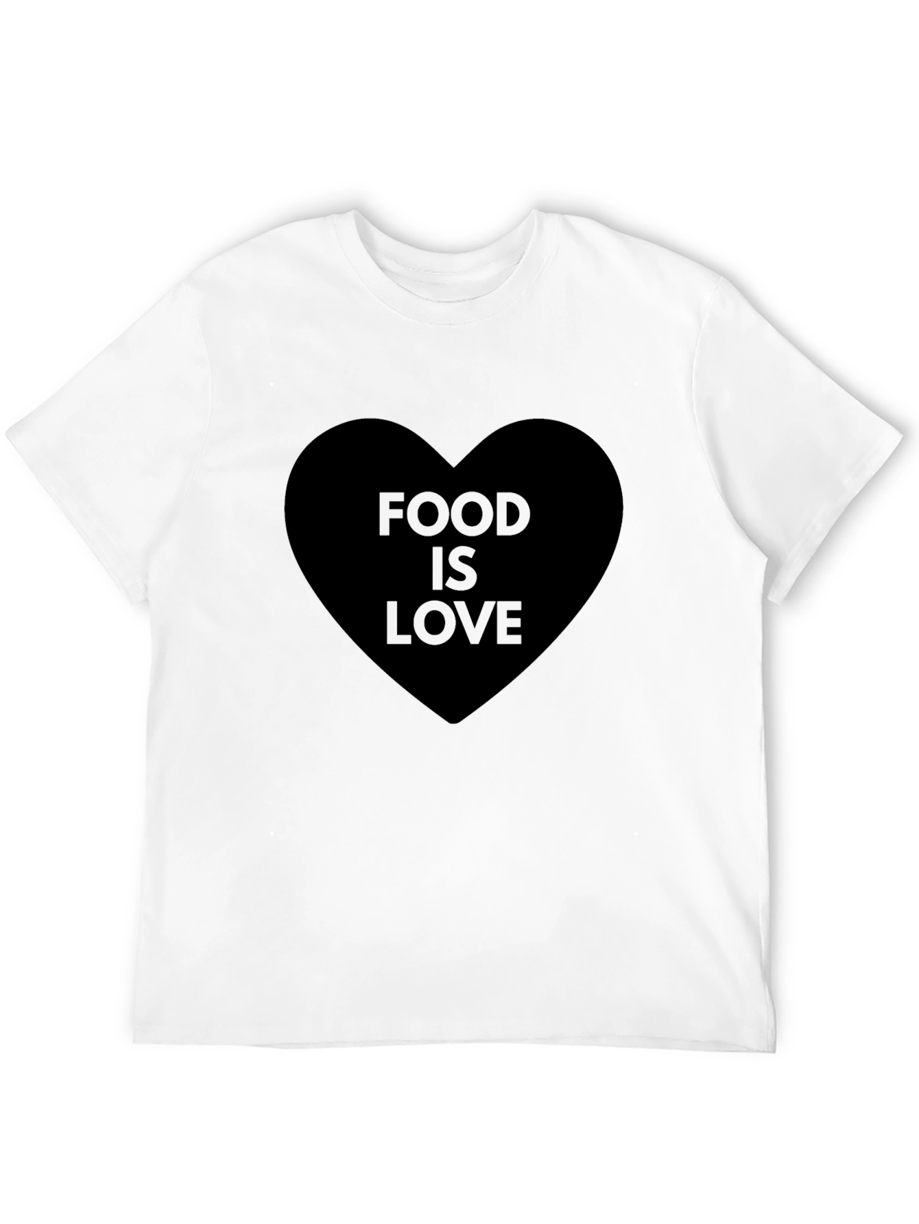 Black Food is Love Graphic Tee - Black Cotton T-Shirt view 12
