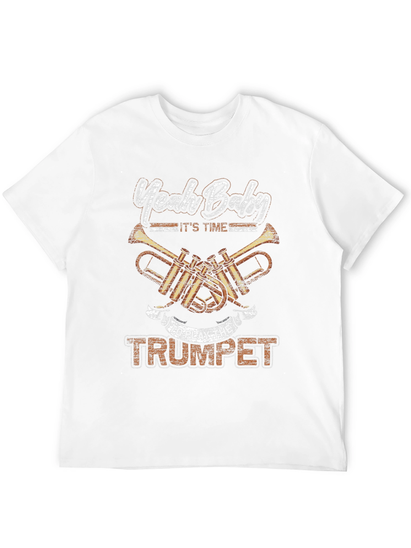 Black Yeah Baby Trumpet Player Black T-Shirt view 12