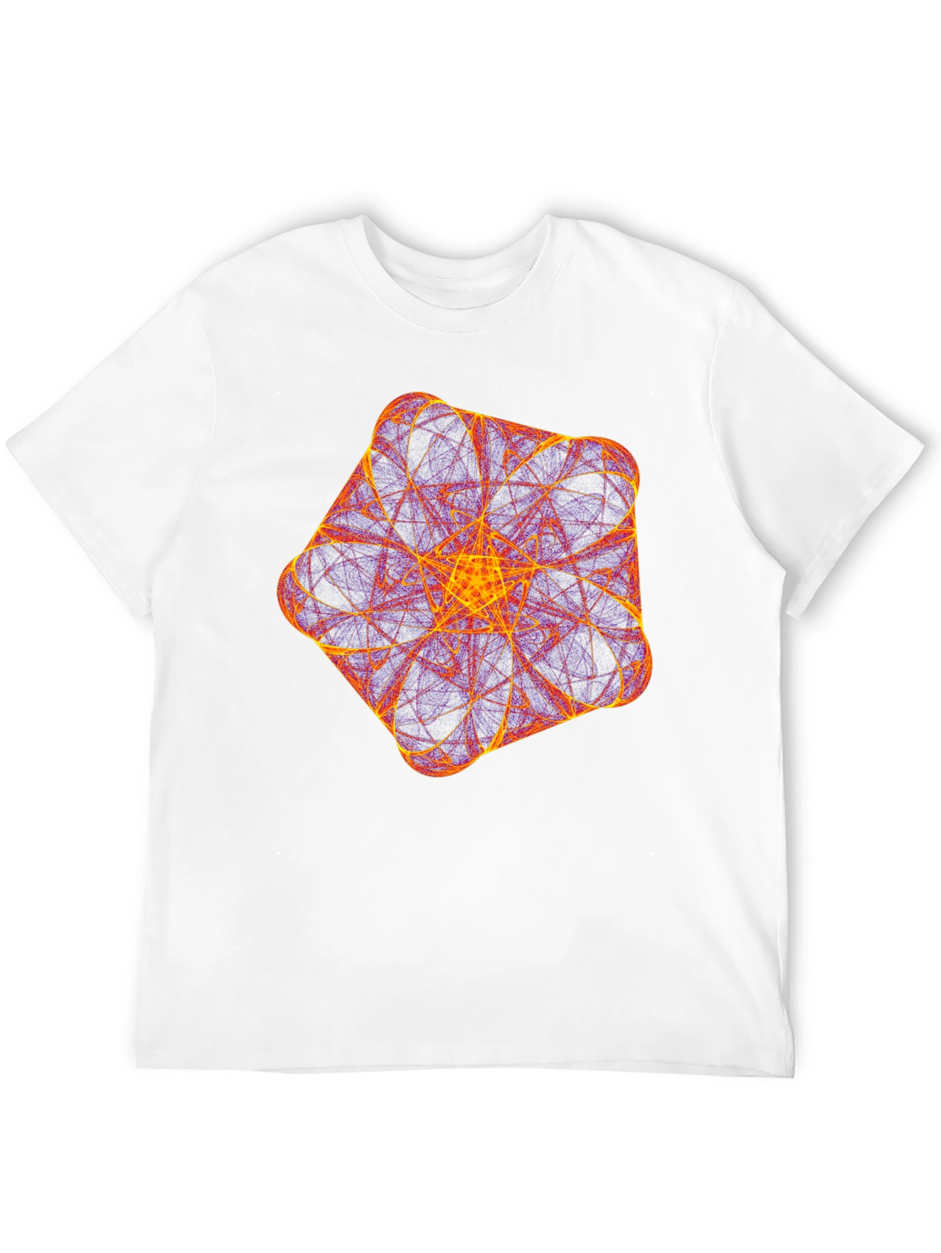 Black Geometric Fractal T-Shirt - Bold & Unique Design view 12
