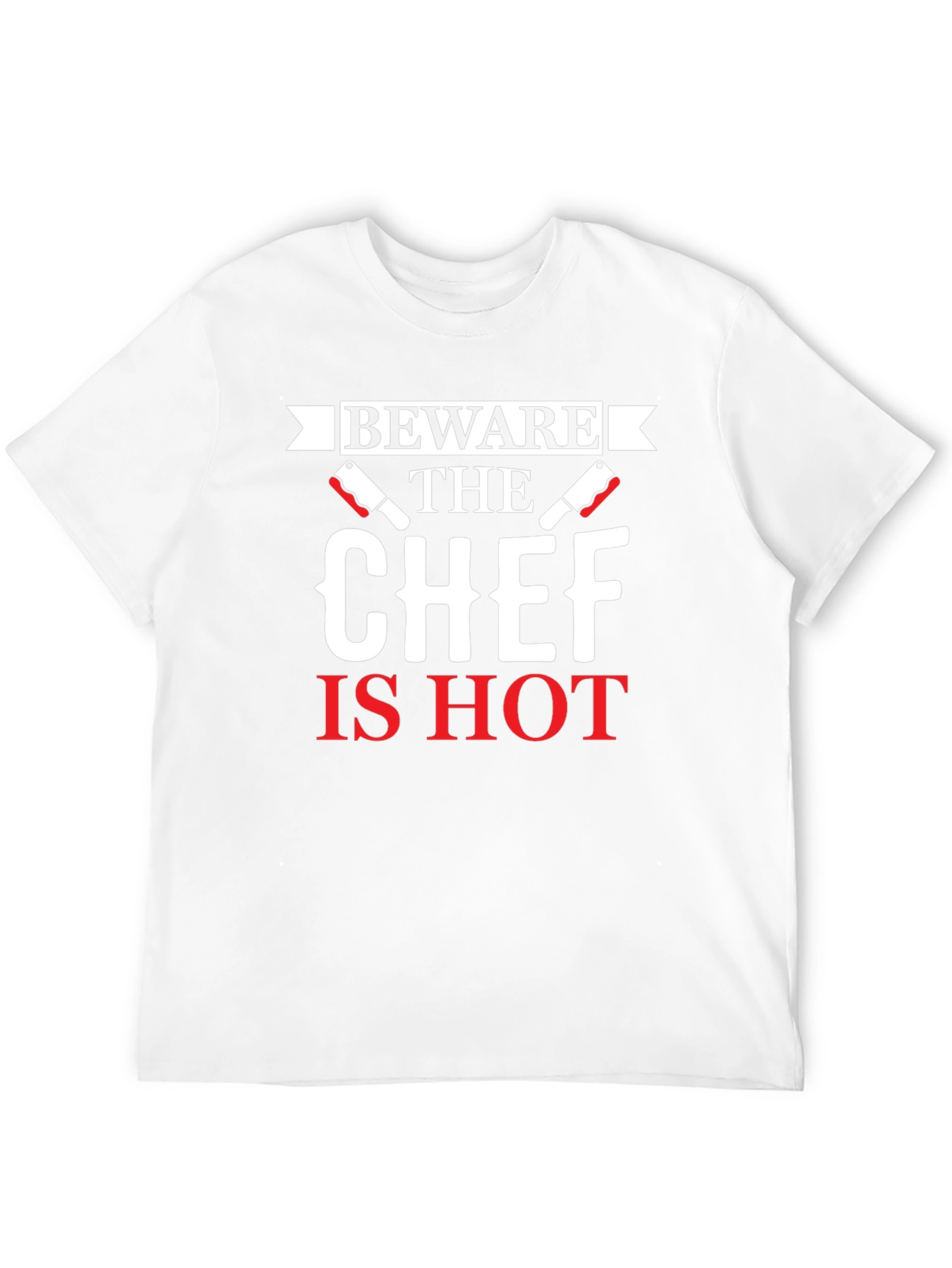 Black Beware the Chef Is Hot Graphic T-Shirt view 12
