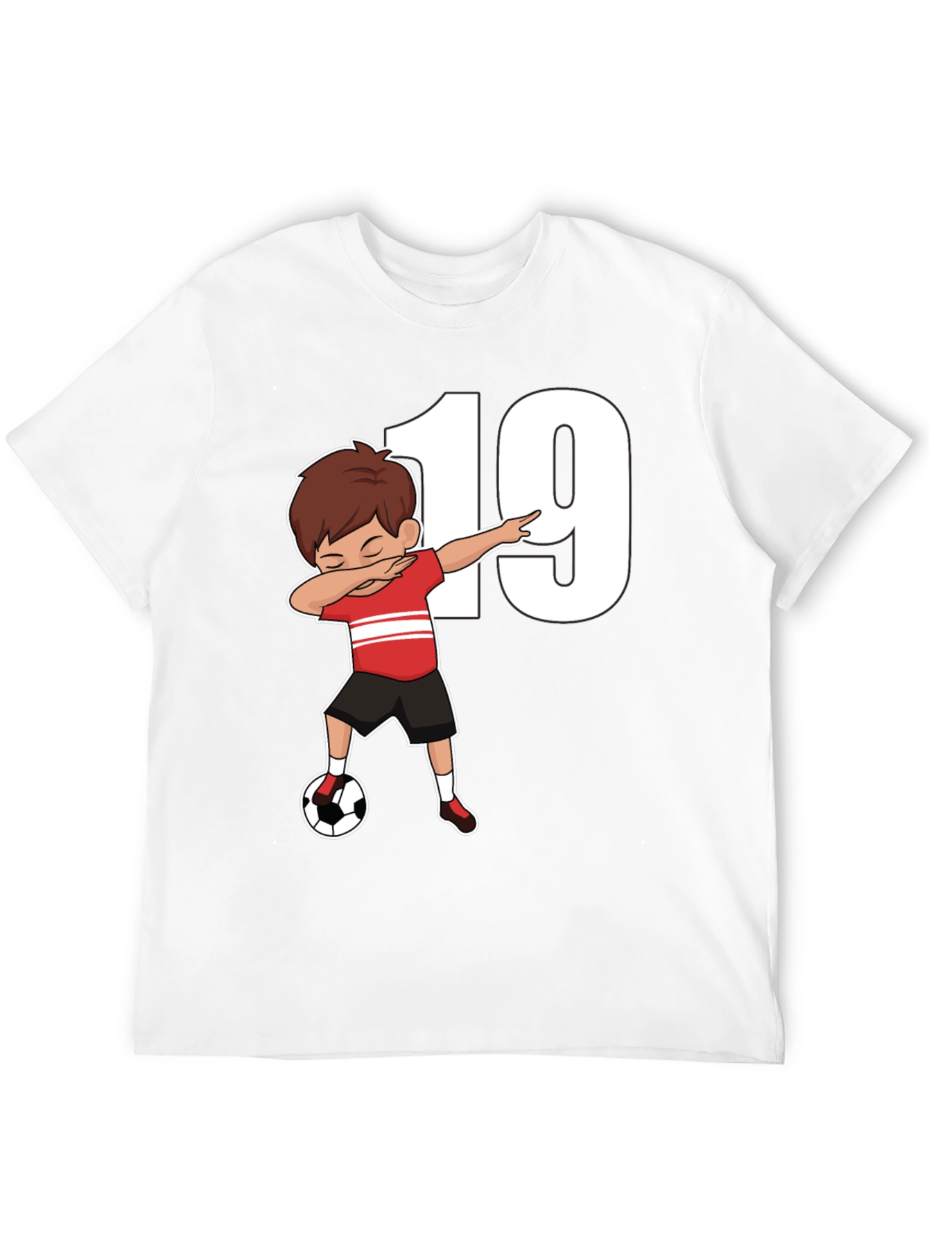 Black Soccer Dab Boy 19 T-Shirt view 12