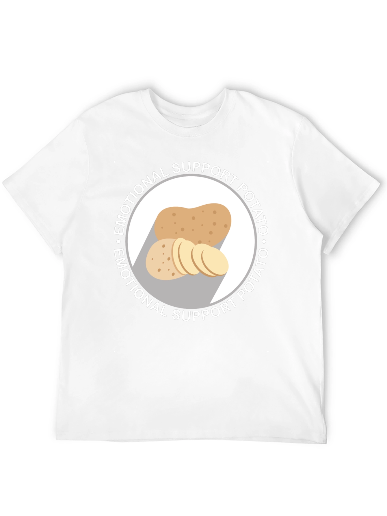 Black Emotional Support Potato Graphic T-Shirt view 12
