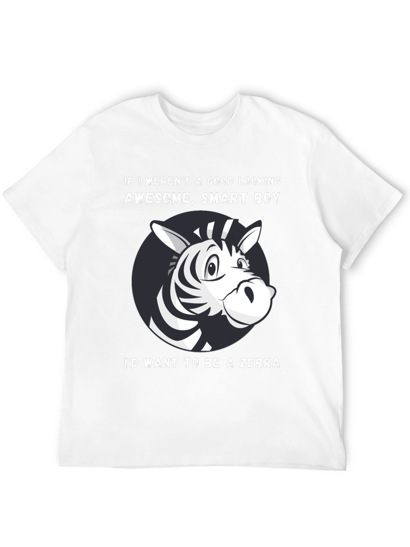 Black Funny Zebra Graphic T-Shirt view 12