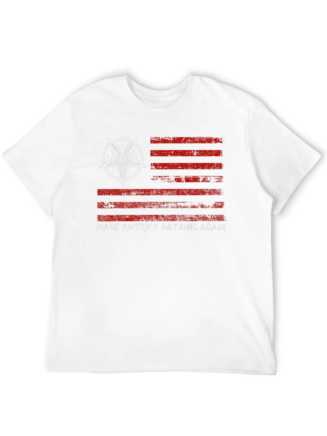 Black Make America Satanic Again Graphic Tee view 12