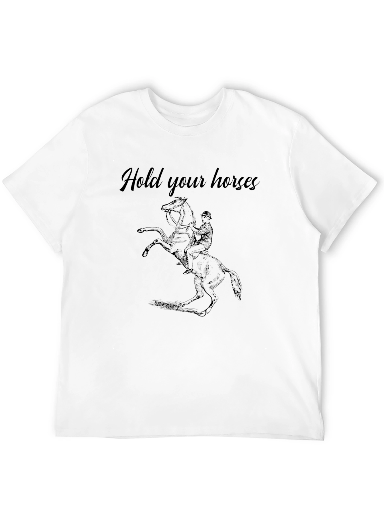 Black Hold Your Horses Graphic Tee - Black view 12