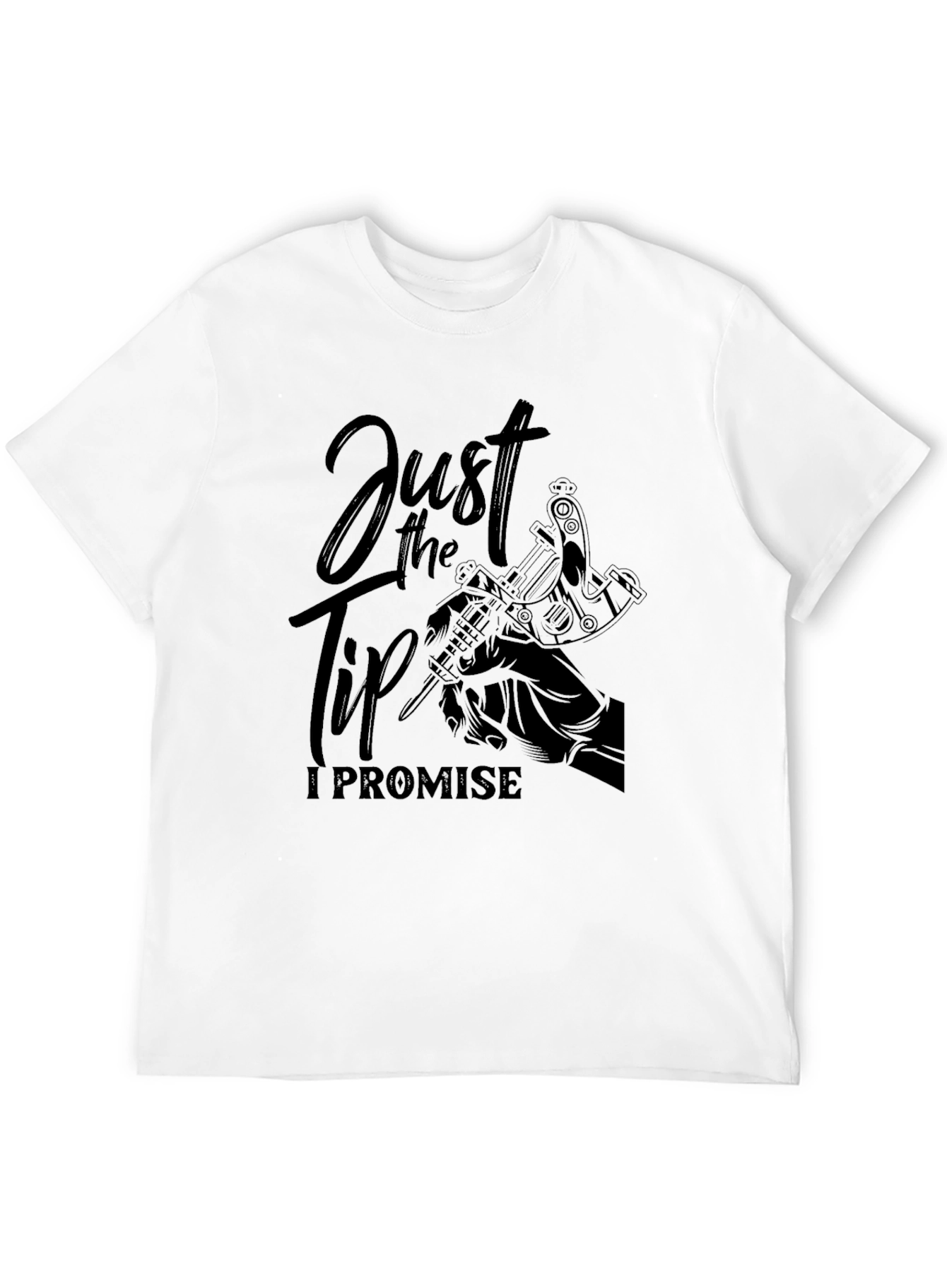 Black Just the Tip T-Shirt - Tattoo Artist Design view 12