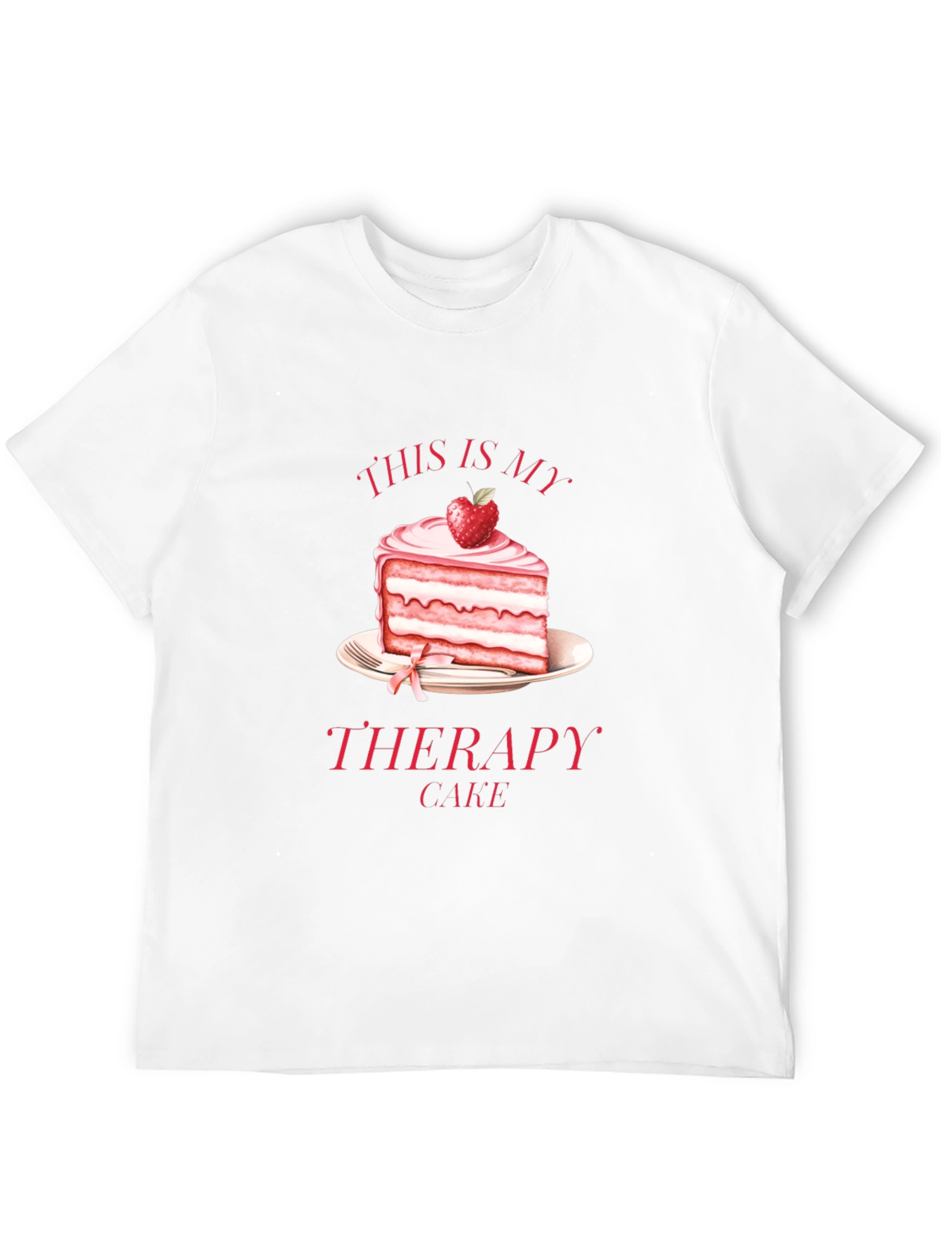 Black Therapy Cake T-Shirt - Funny Foodie Tee view 12