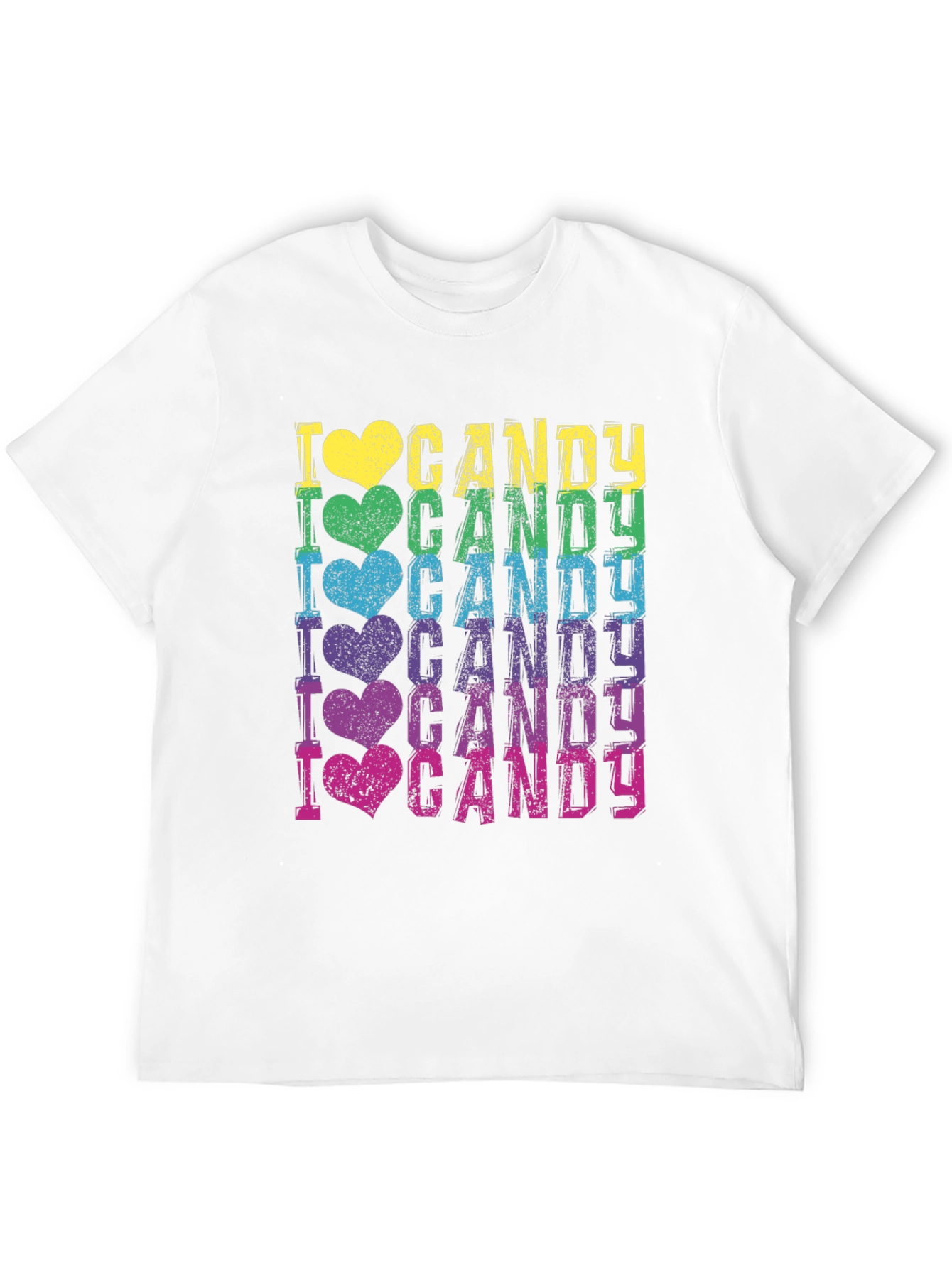 Black I Heart Candy Black T-Shirt - Rainbow Colors view 12