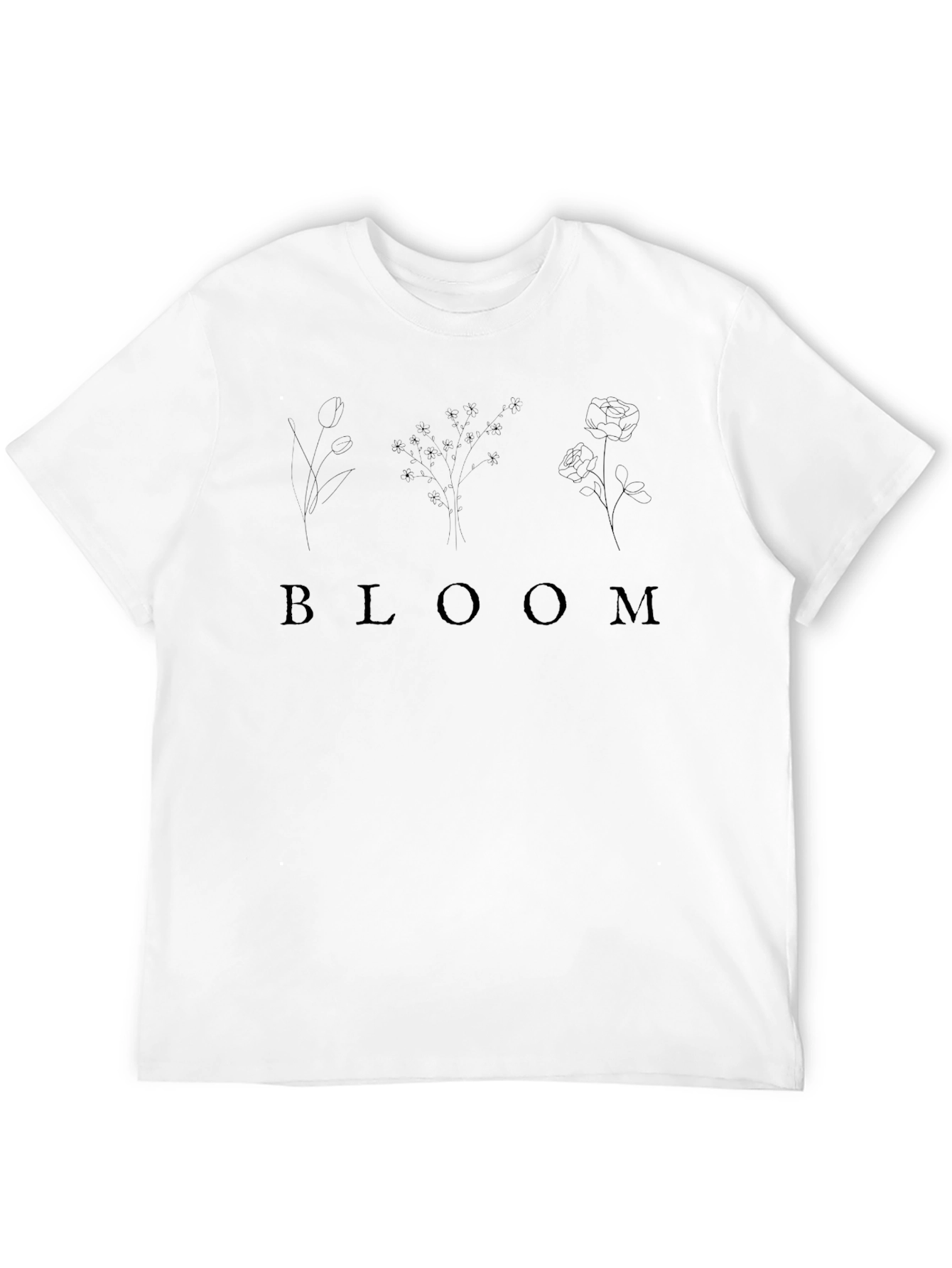 Black Bloom Graphic Tee - Minimalist Design view 12