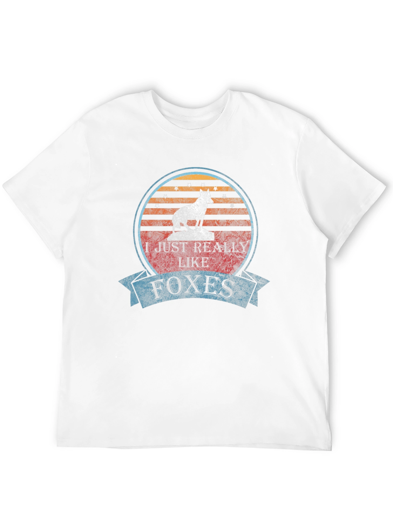 Black Fox Lover T-Shirt - Vintage Style Design view 12