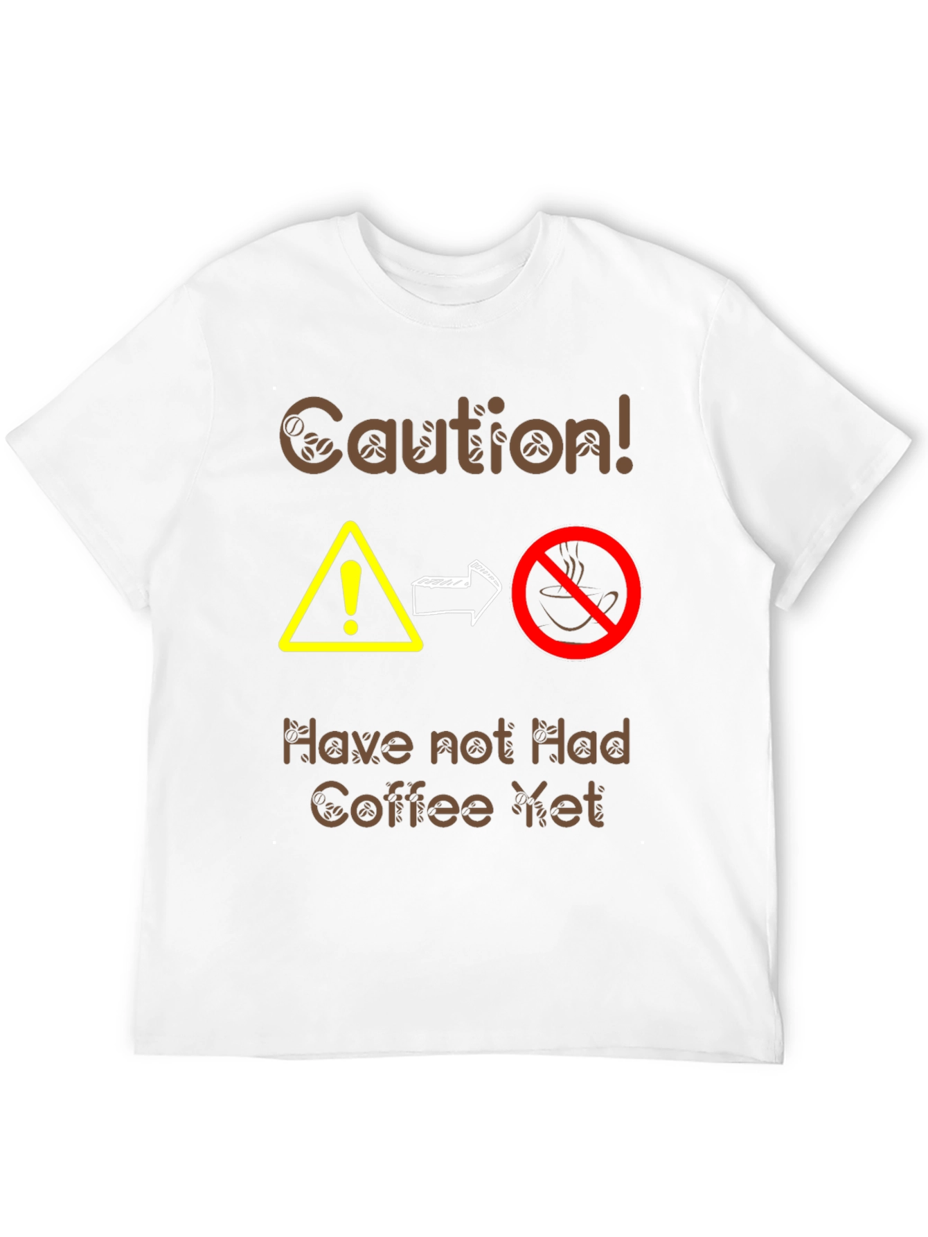 Black Caution Coffee T-Shirt - Funny Caffeine Warning Tee view 12