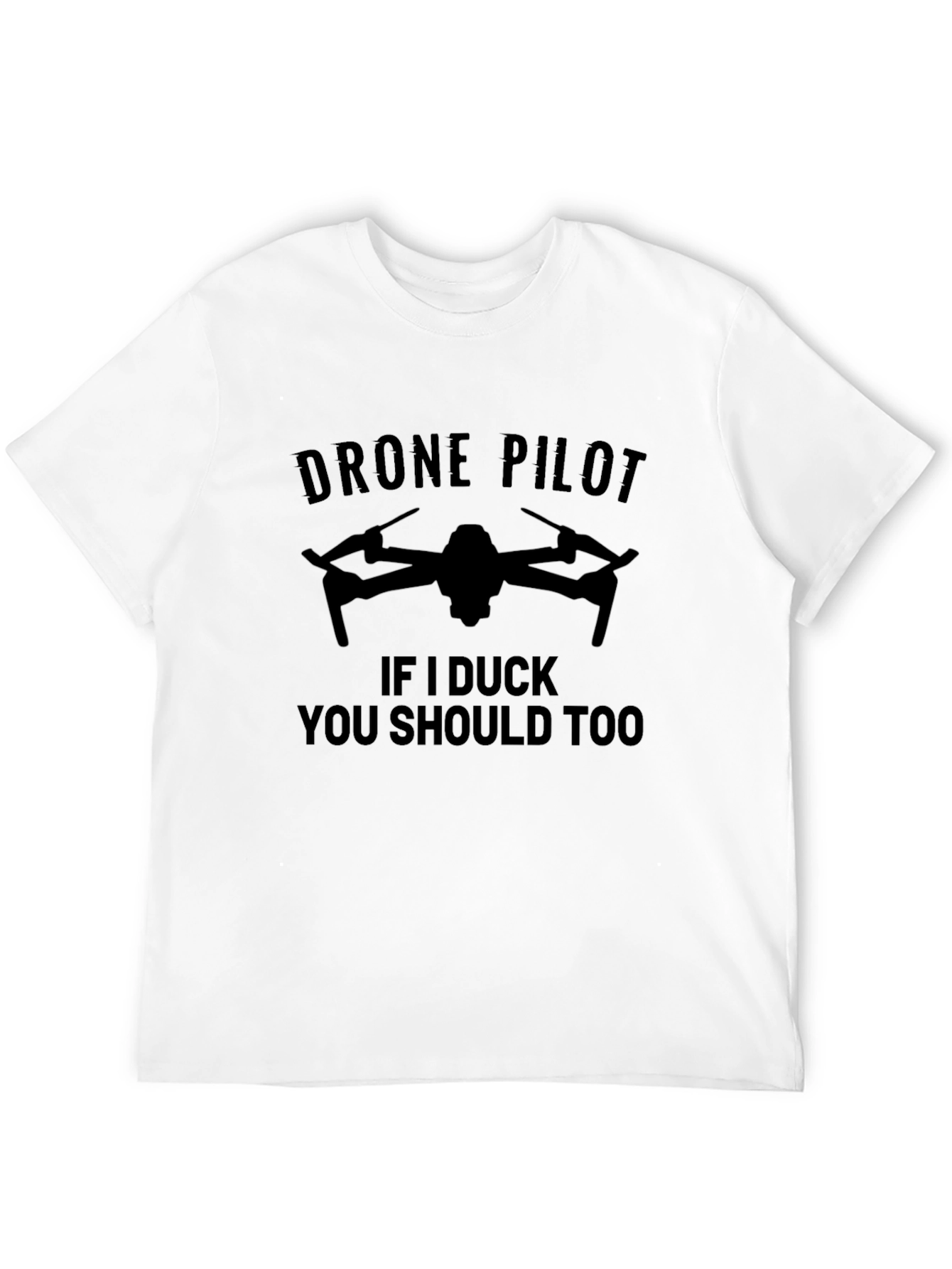 Black Drone Pilot Novelty Graphic T-Shirt view 12