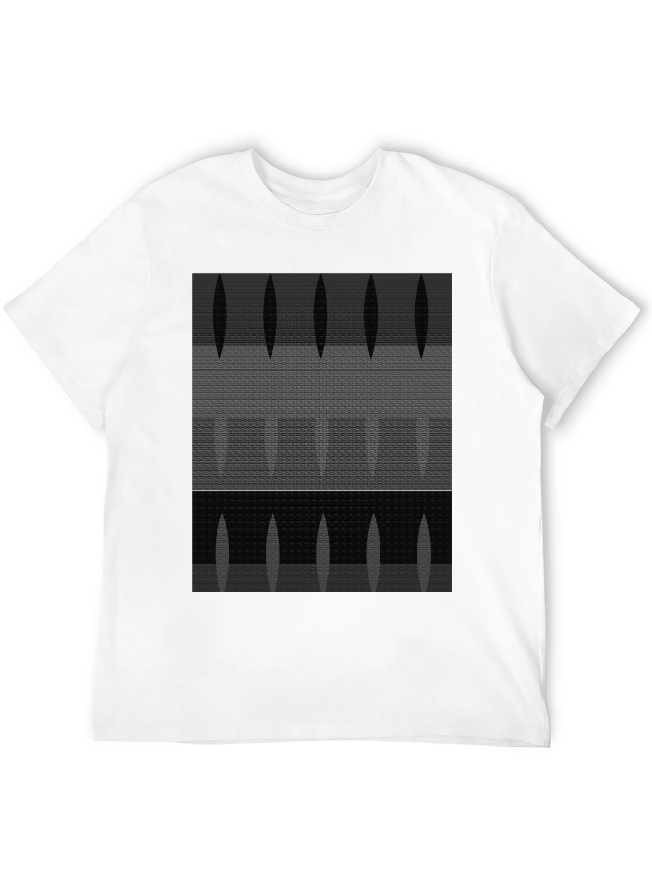 Black Abstract Pattern Graphic T-Shirt - Modern Art Tee view 12