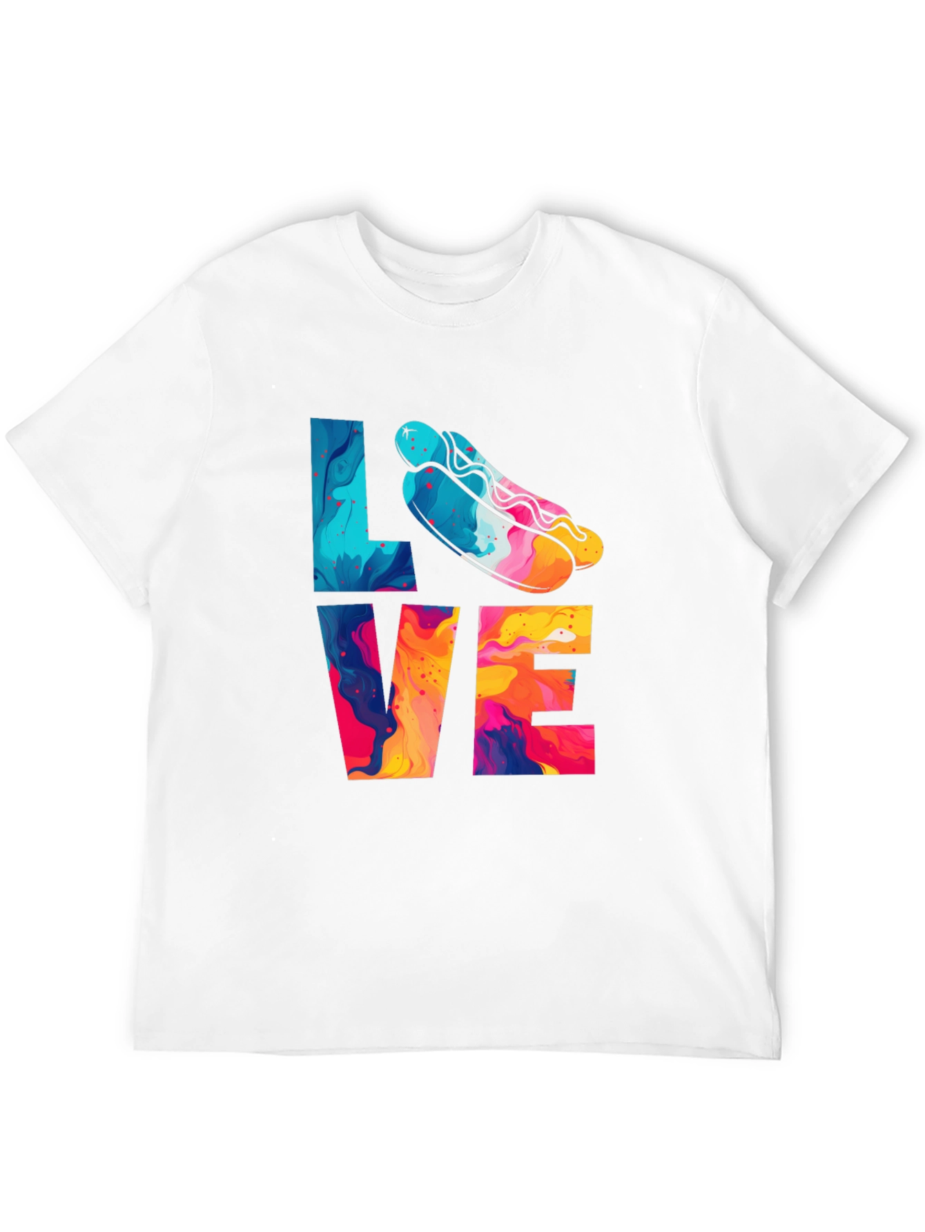 Black Love Hotdogs T-Shirt Fun Graphic Tee view 12