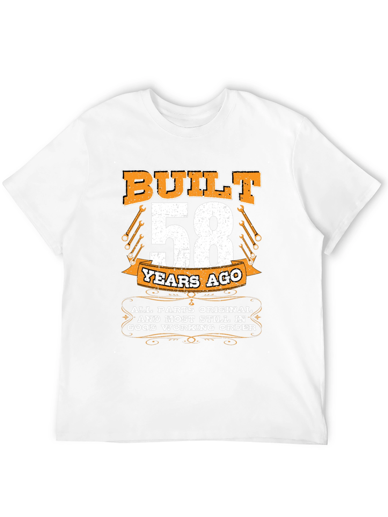 Black Built 58 Years Ago T-Shirt - All Original Parts view 12