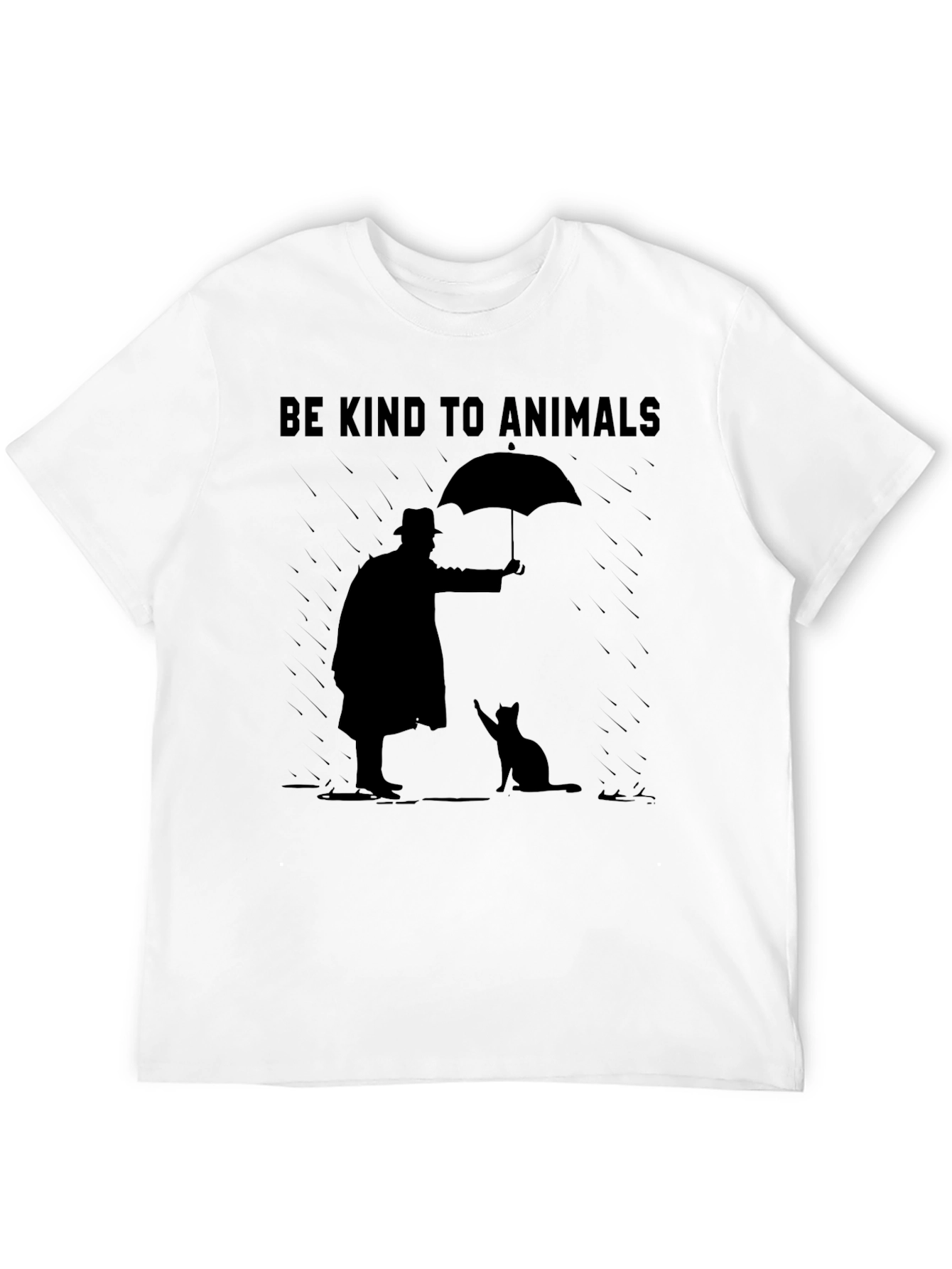 Black Be Kind to Animals Graphic Tee view 12