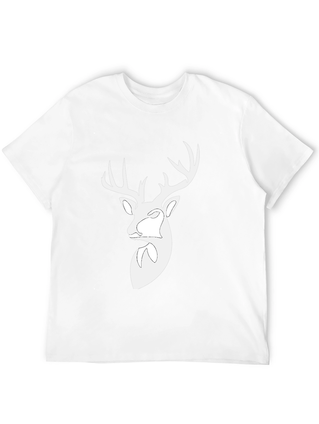 Black Deer Head Graphic Black T-Shirt view 12