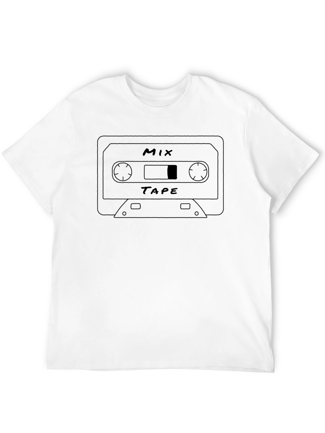 Black Mix Tape Graphic Tee - Retro Style view 12