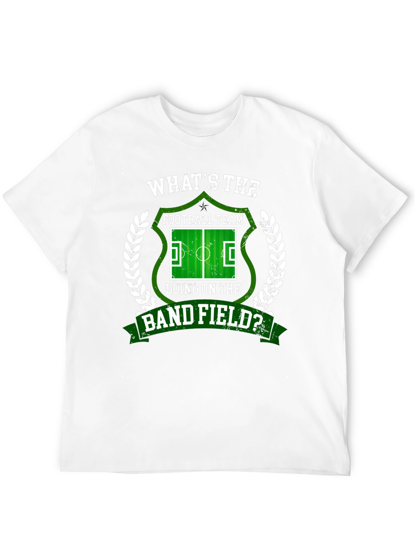 Black Funny Football Band Field Graphic T-Shirt view 12