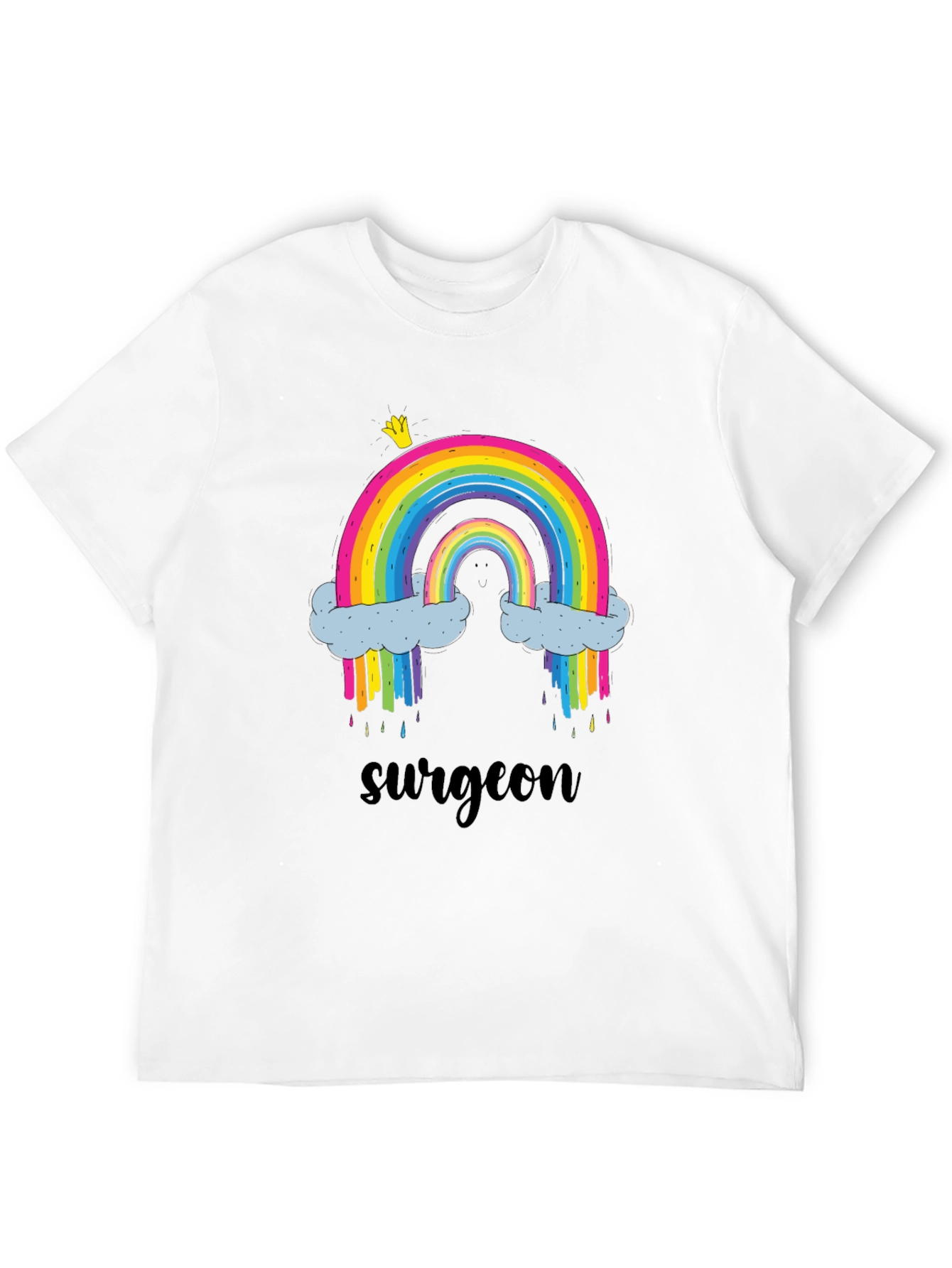 Black Surgeon Rainbow Graphic Tee - Black Cotton T-Shirt view 12