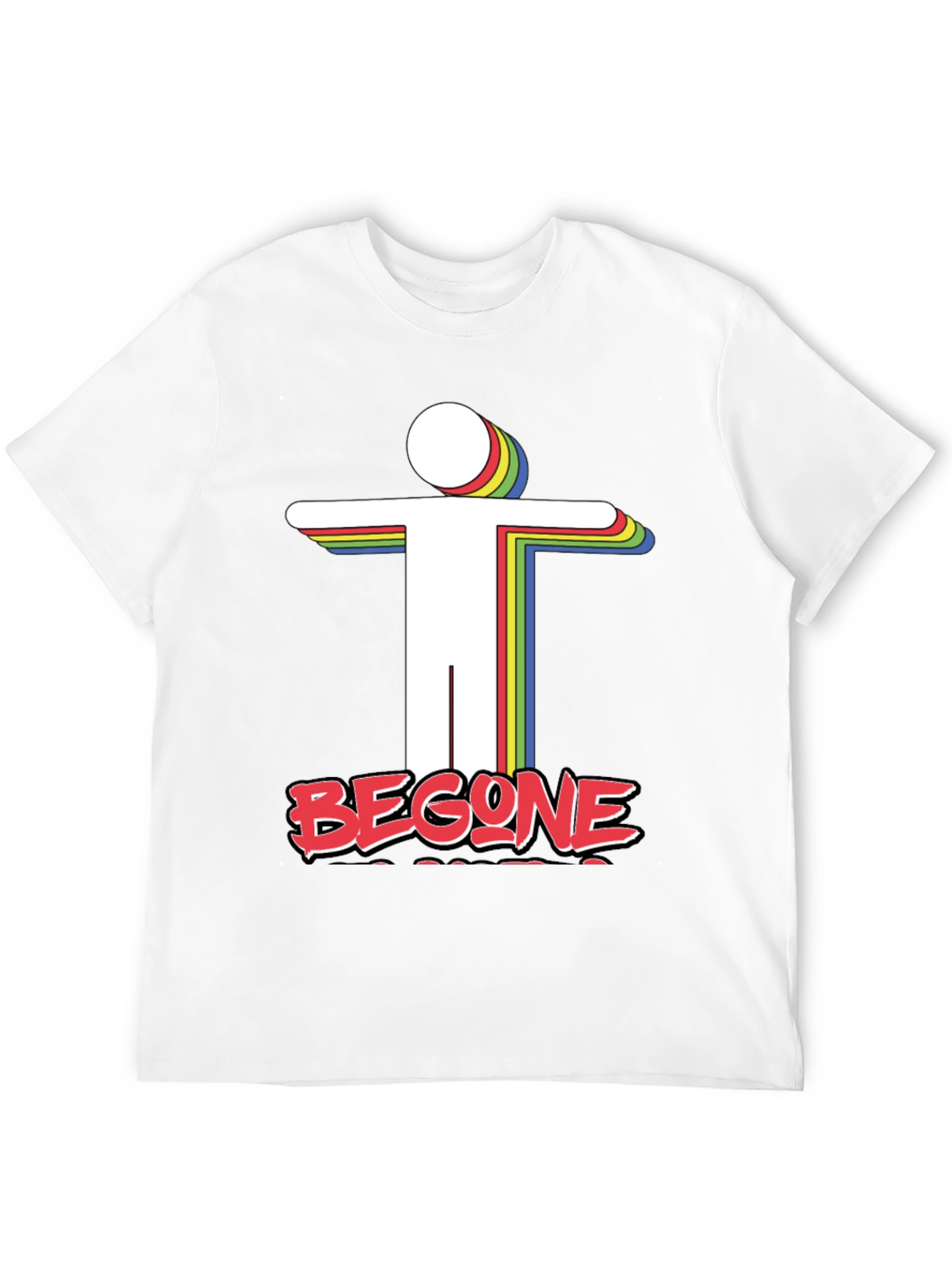 Black Retro 'Begone' Graphic Tee - Unique Design view 12