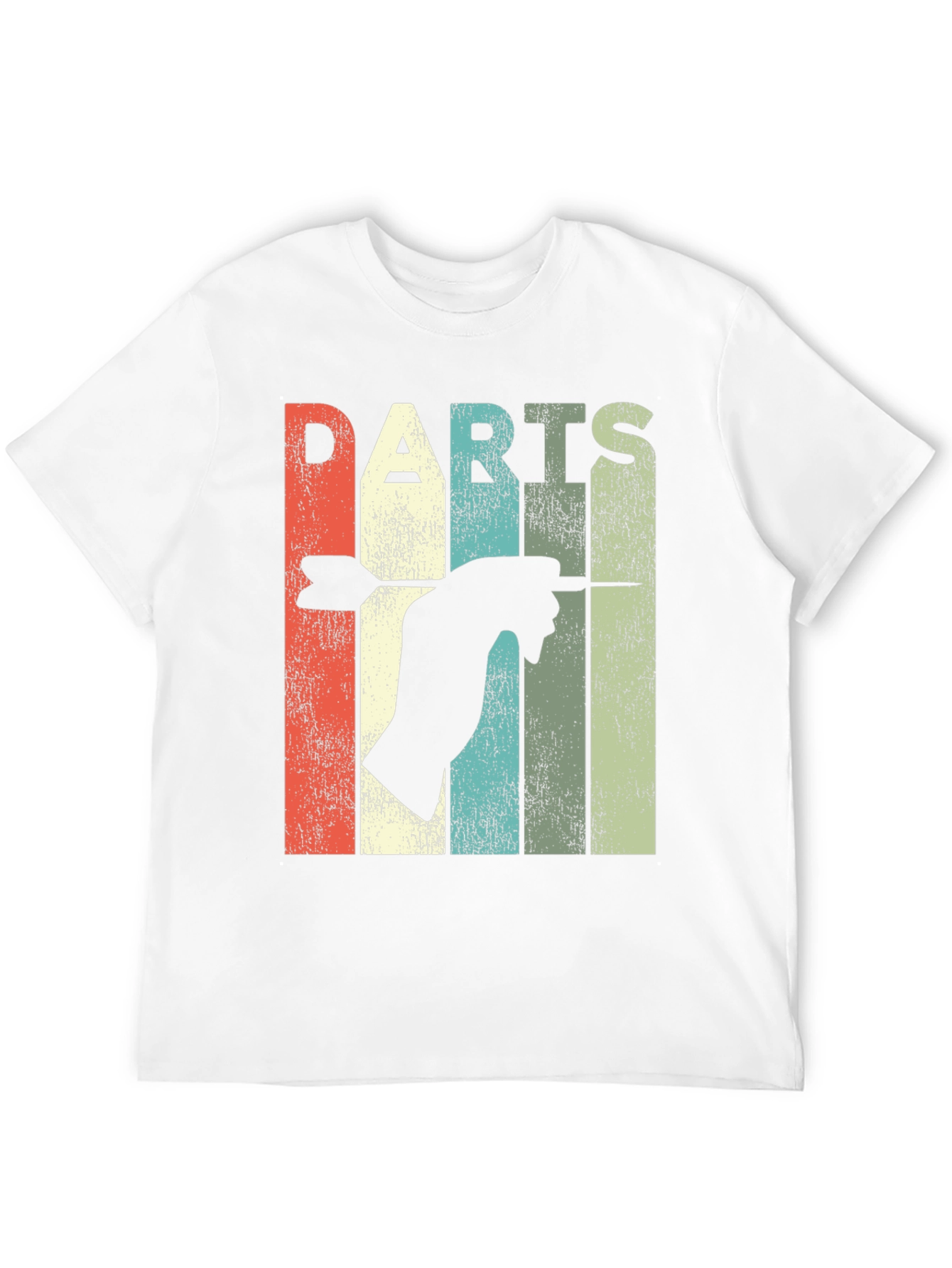 Black Vintage Darts T-Shirt - Retro Dart Throwing Design view 12