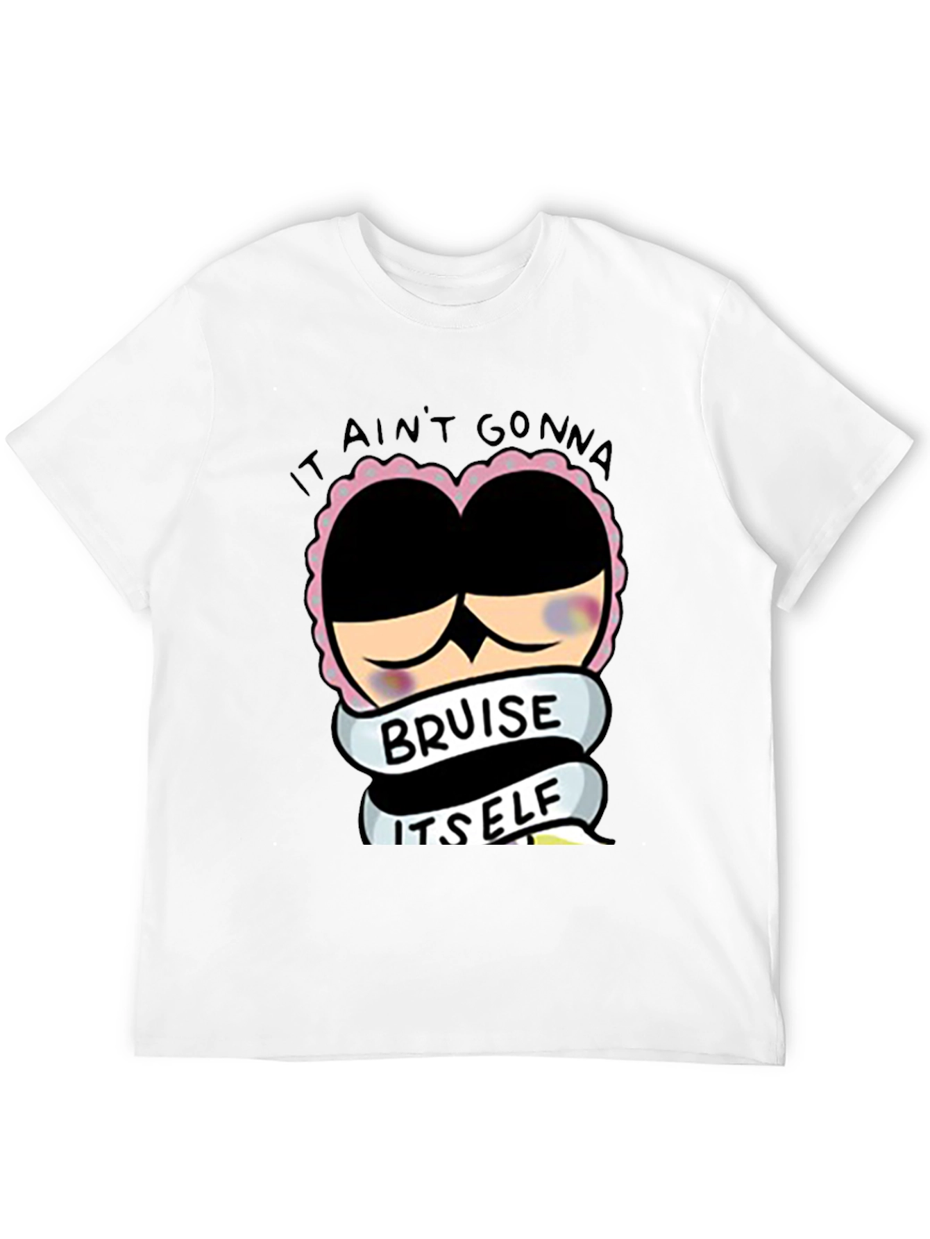 Black Funny Bruise Itself T-Shirt view 12