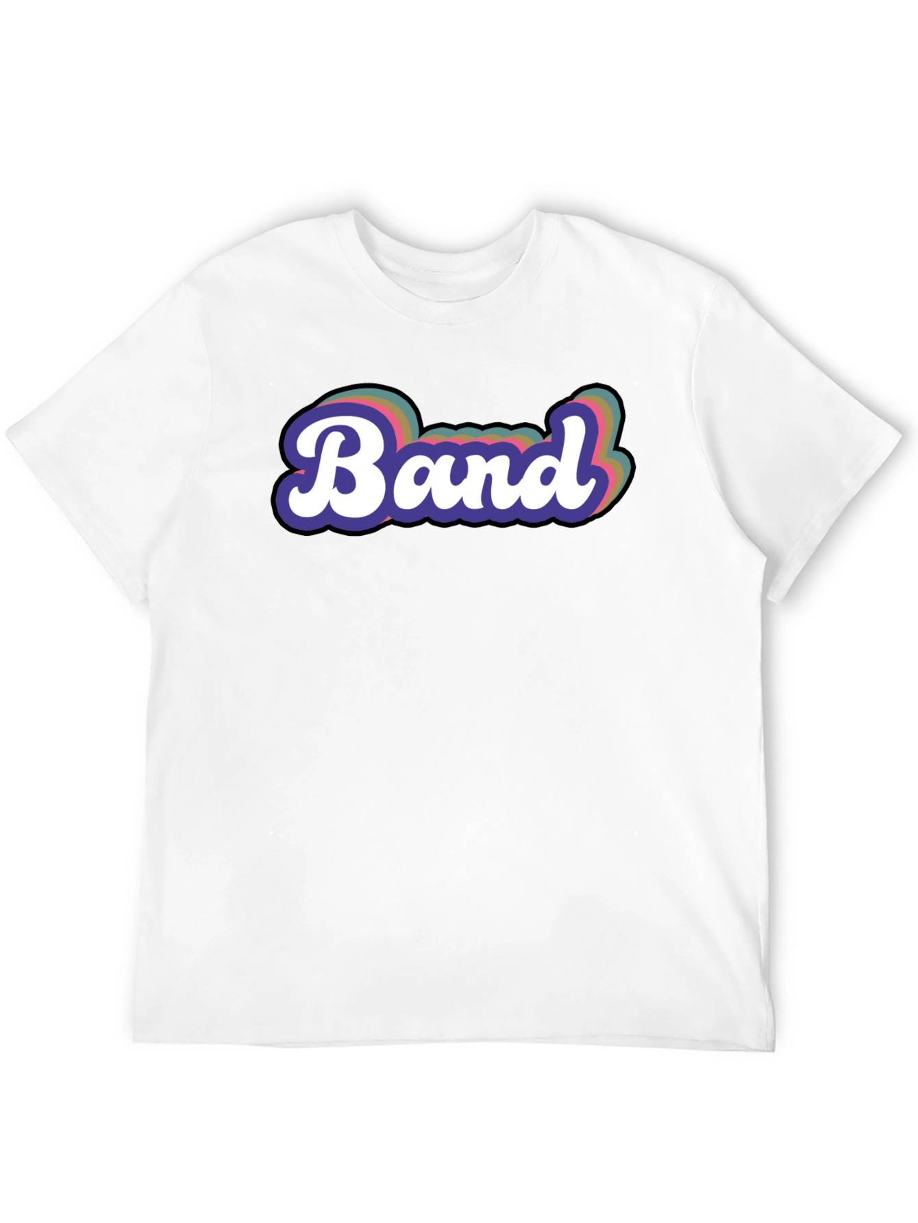 Black Retro "Band" Graphic Tee - Classic Style view 12