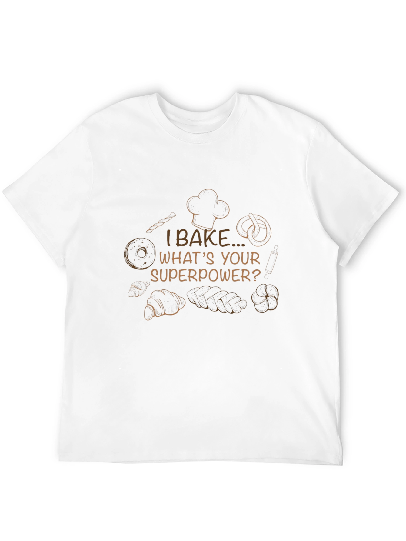 Black I Bake What's Your Superpower? T-Shirt view 12