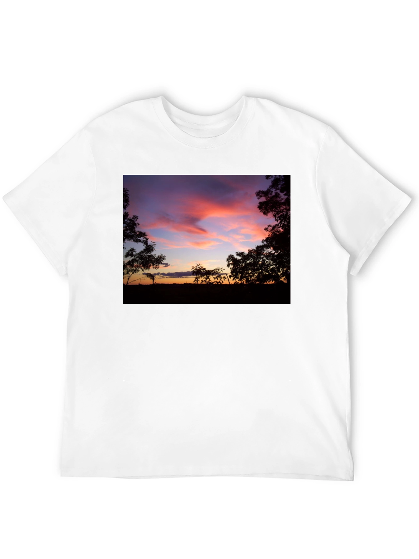 Black Sunset Silhouette Graphic Tee - Soft Cotton Blend view 12