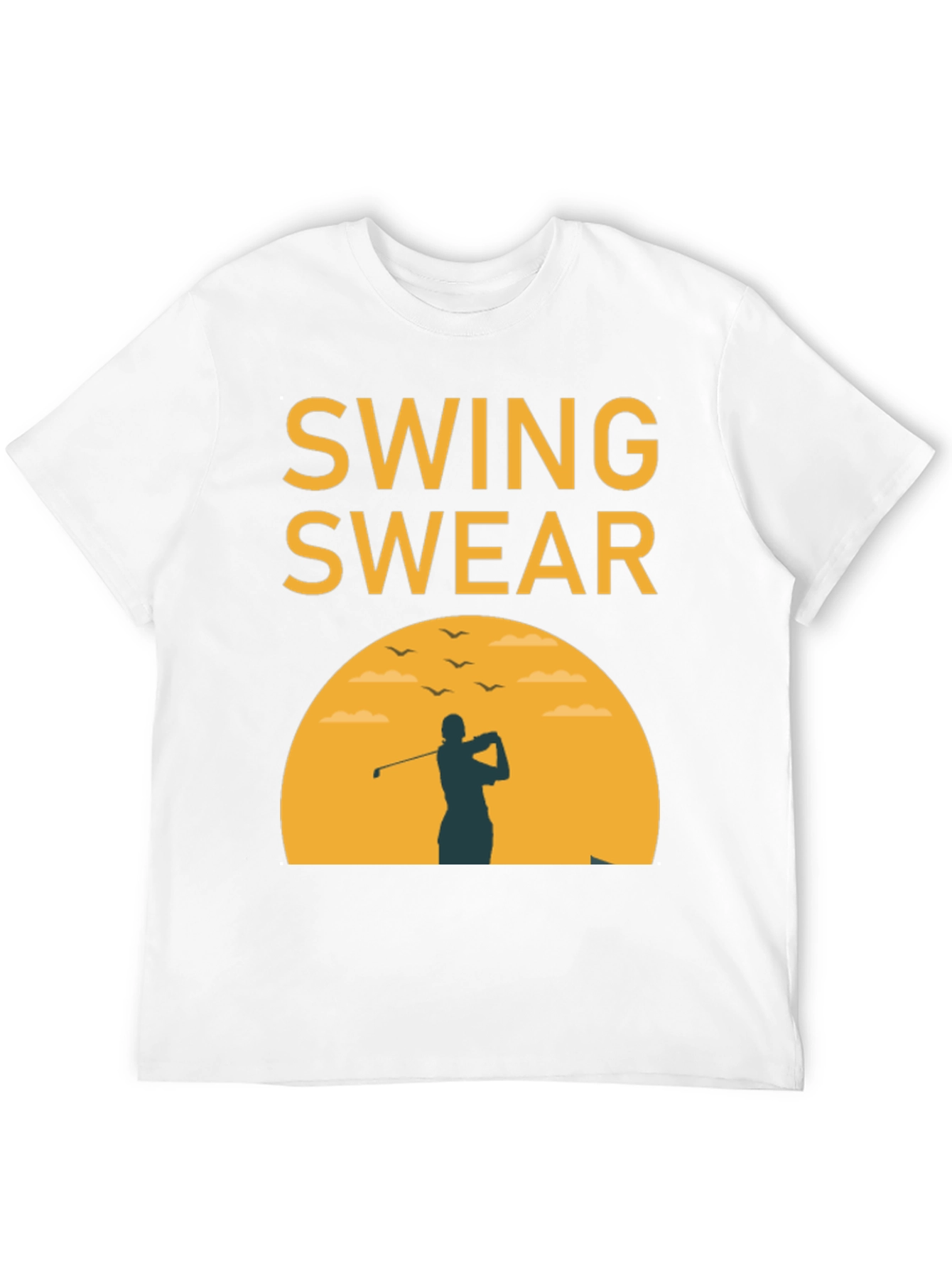 Black Swing Swear Golf T-Shirt view 12