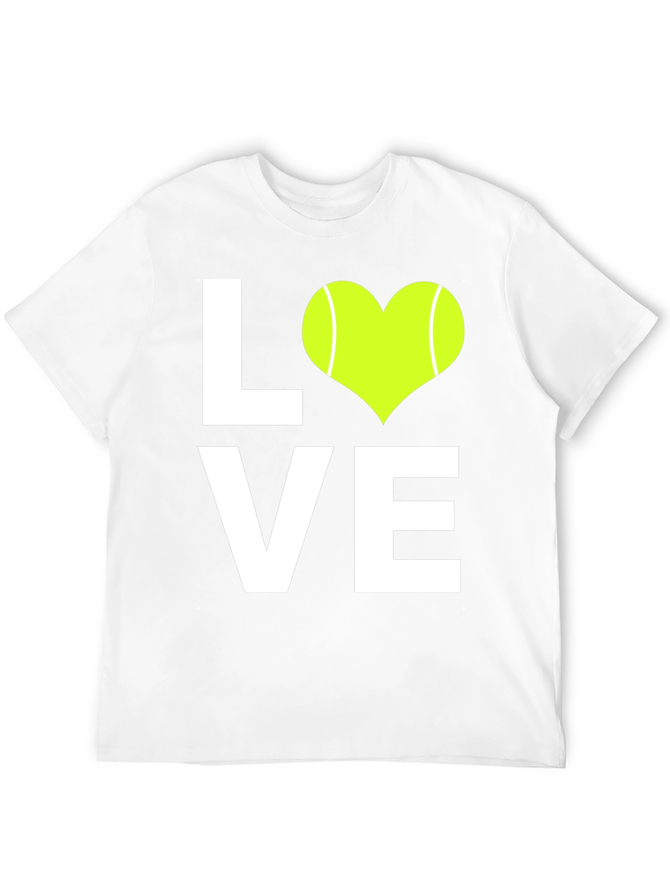 Black Tennis Love T-Shirt - Heart Shaped Ball view 12
