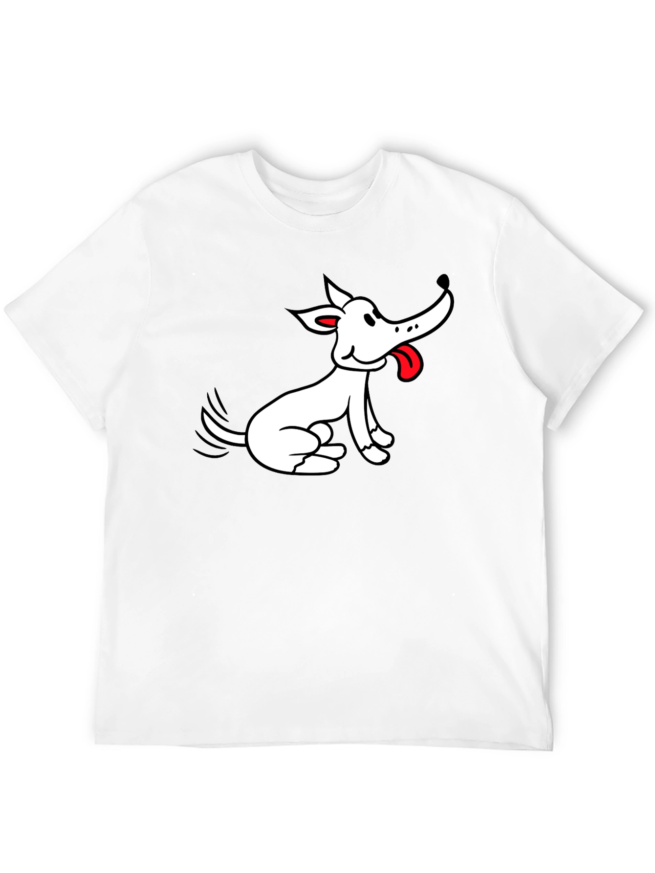 Black Cartoon Dog Graphic Black T-Shirt view 12