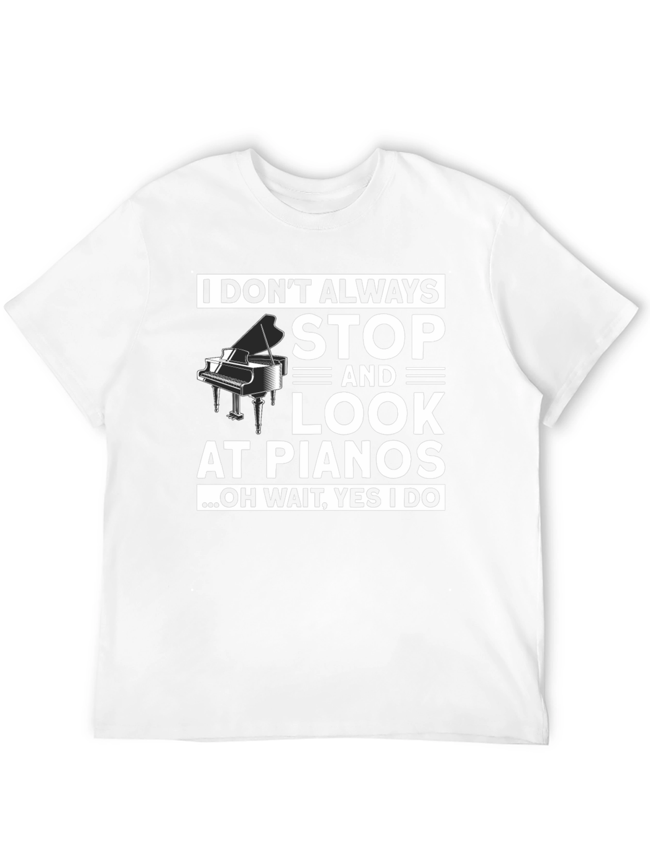 Black Funny Piano Lover T-Shirt view 12