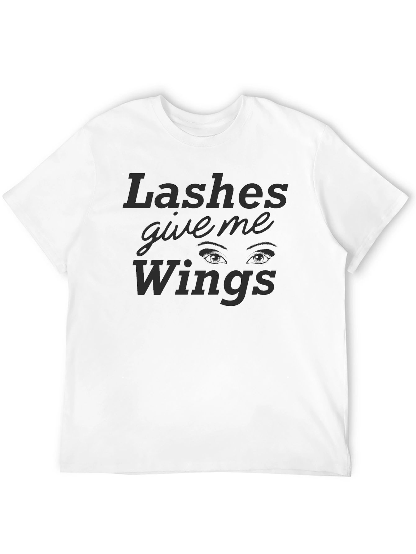 Black Lashes Give Me Wings Graphic Tee view 12
