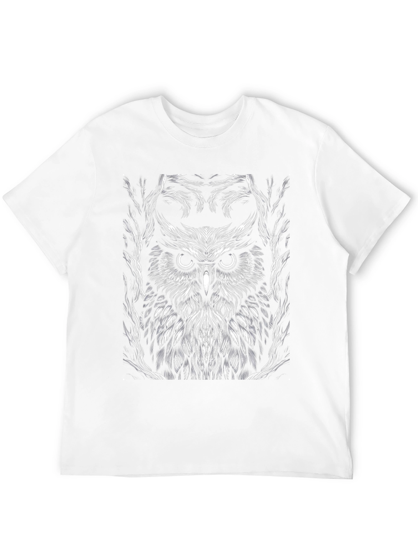 Black Owl Graphic Tee - Black Cotton T-Shirt view 12