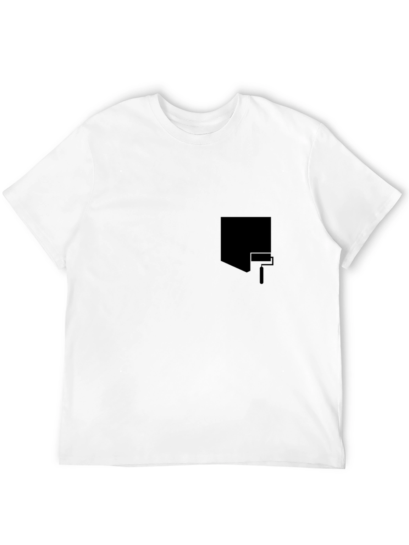 Black Men's Black Graphic Tee - Painter Pocket Design view 12