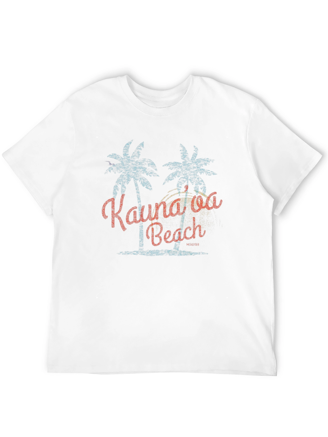Black Kaunaloa Beach Graphic Tee - Tropical Palm Tree Design view 12