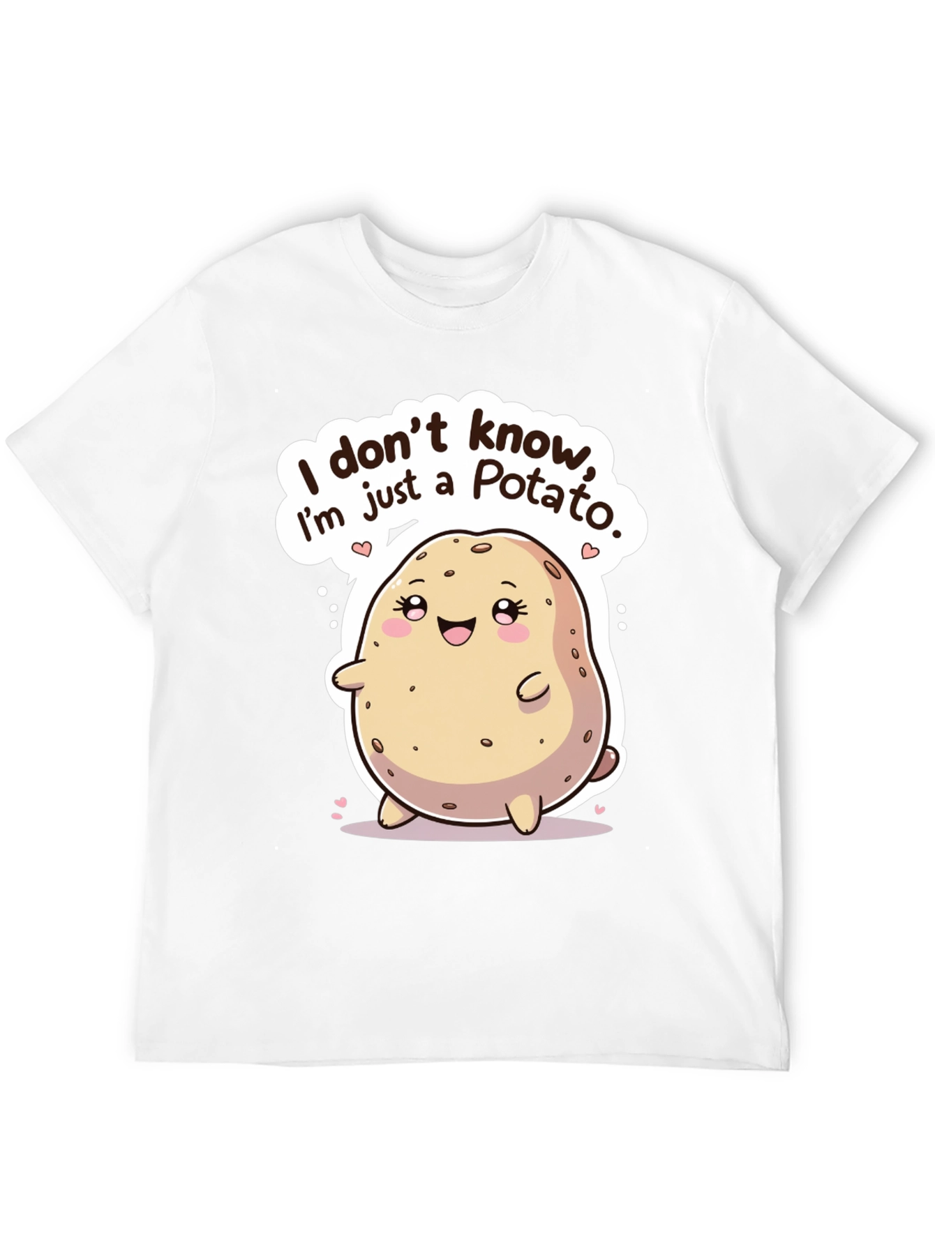 Black Funny Potato Graphic T-Shirt view 12