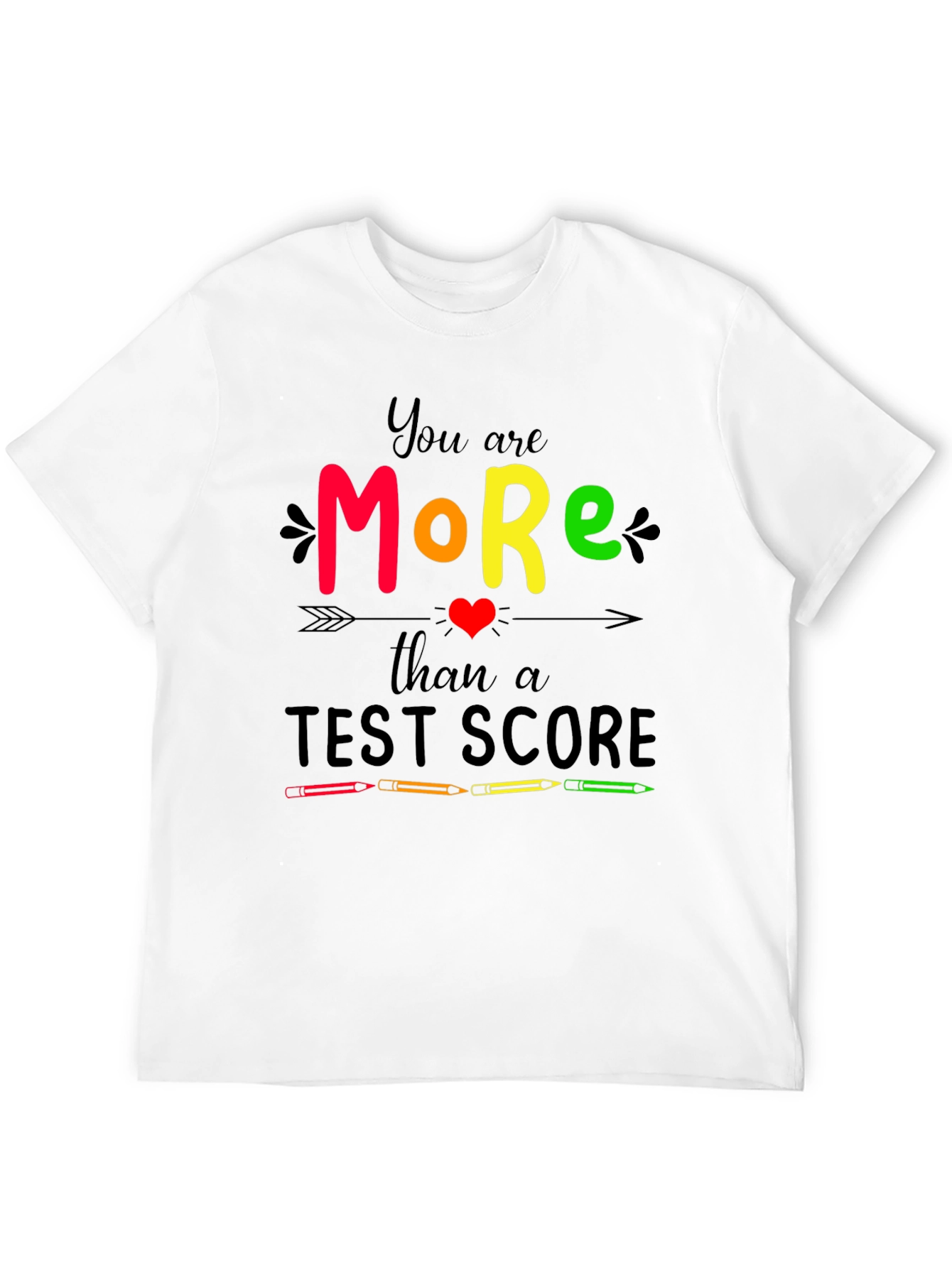 Black You Are More Than a Test Score Graphic Tee view 12