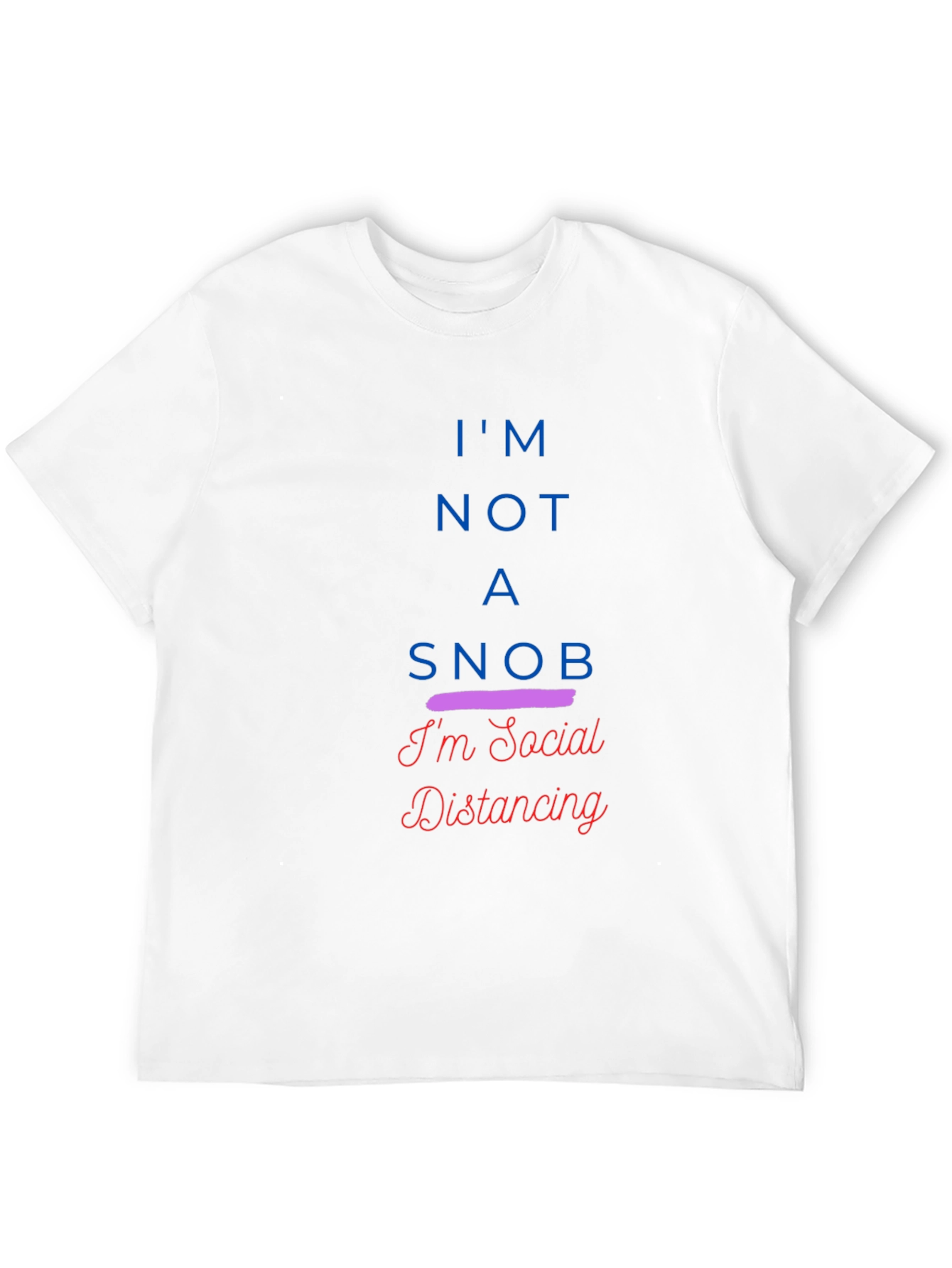 Black Social Distancing Tee - I'm Not A Snob - Black T-Shirt view 12