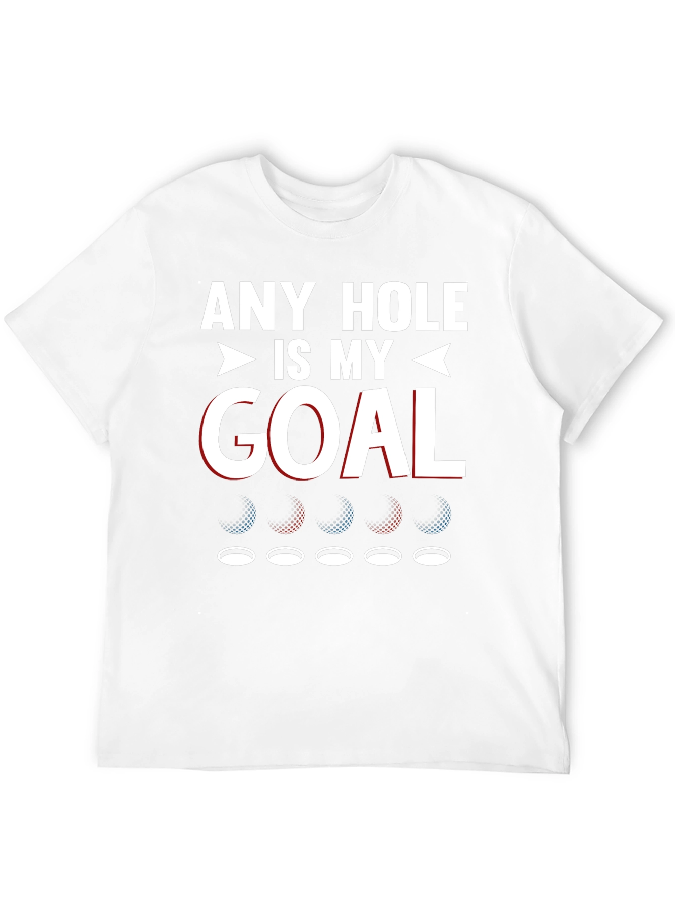 Black Any Hole Is My Goal Funny Golf T-Shirt view 12