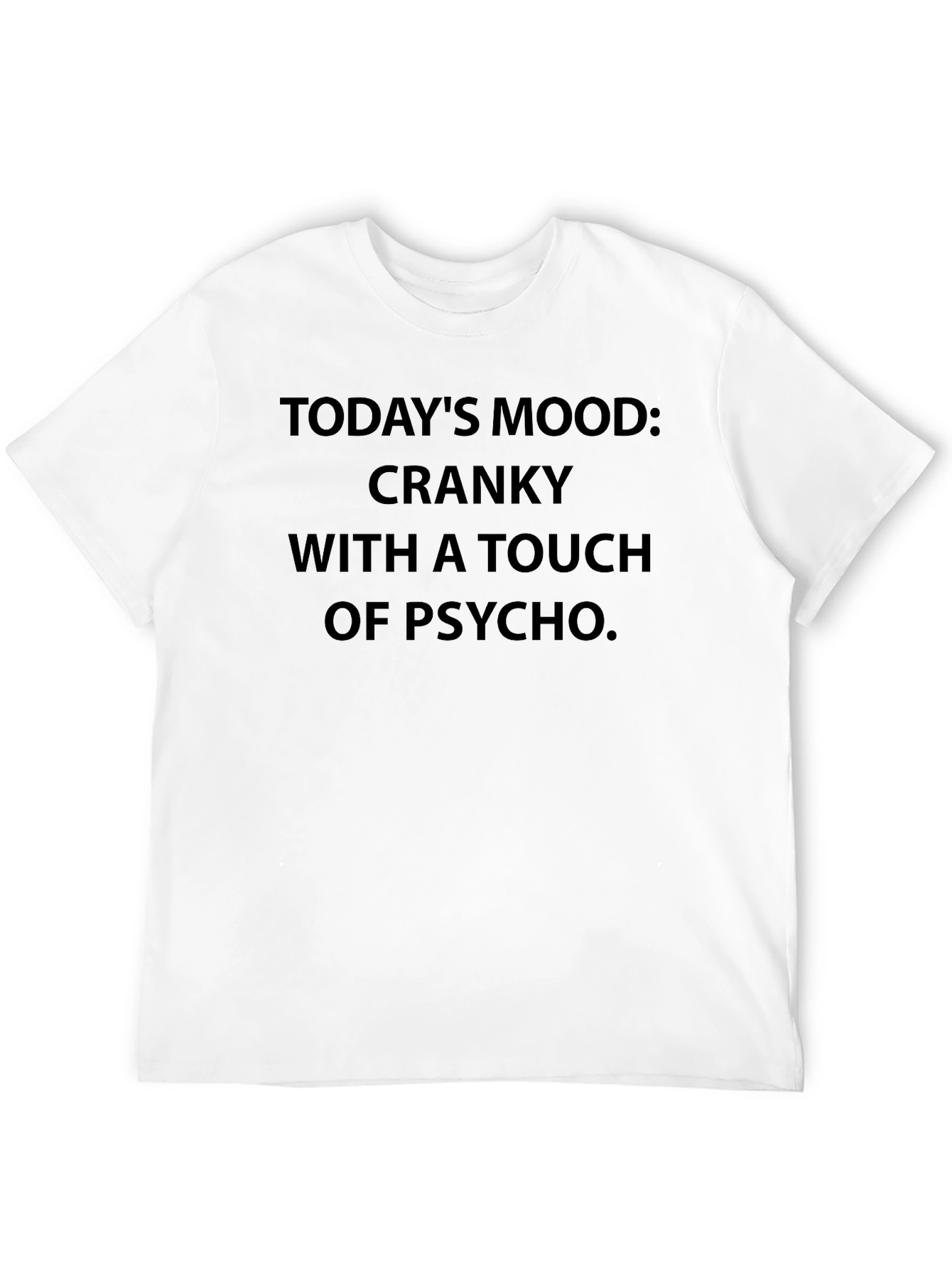 Black Cranky Psycho Mood Black T-Shirt view 12