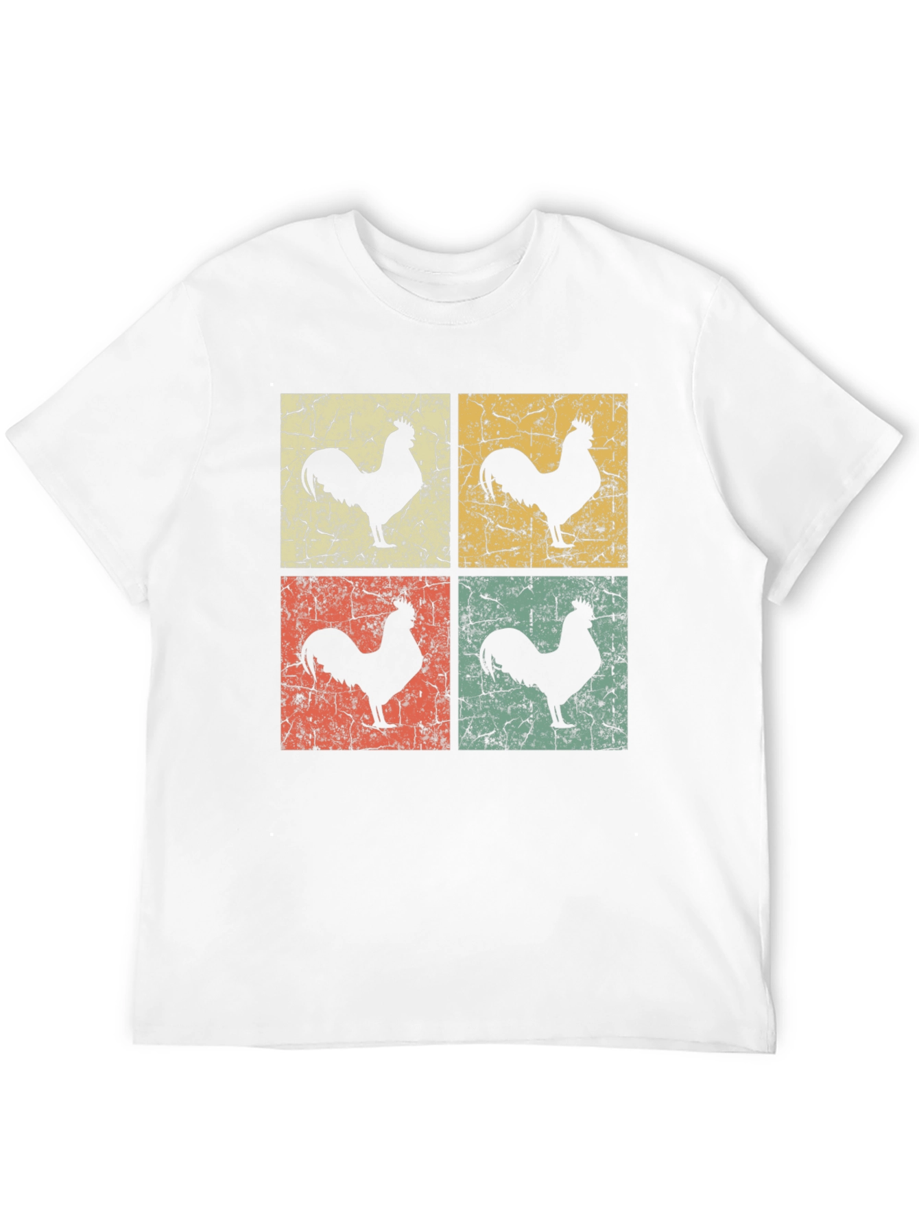 Black Vintage Rooster Graphic T-Shirt - Retro Chicken Design view 12