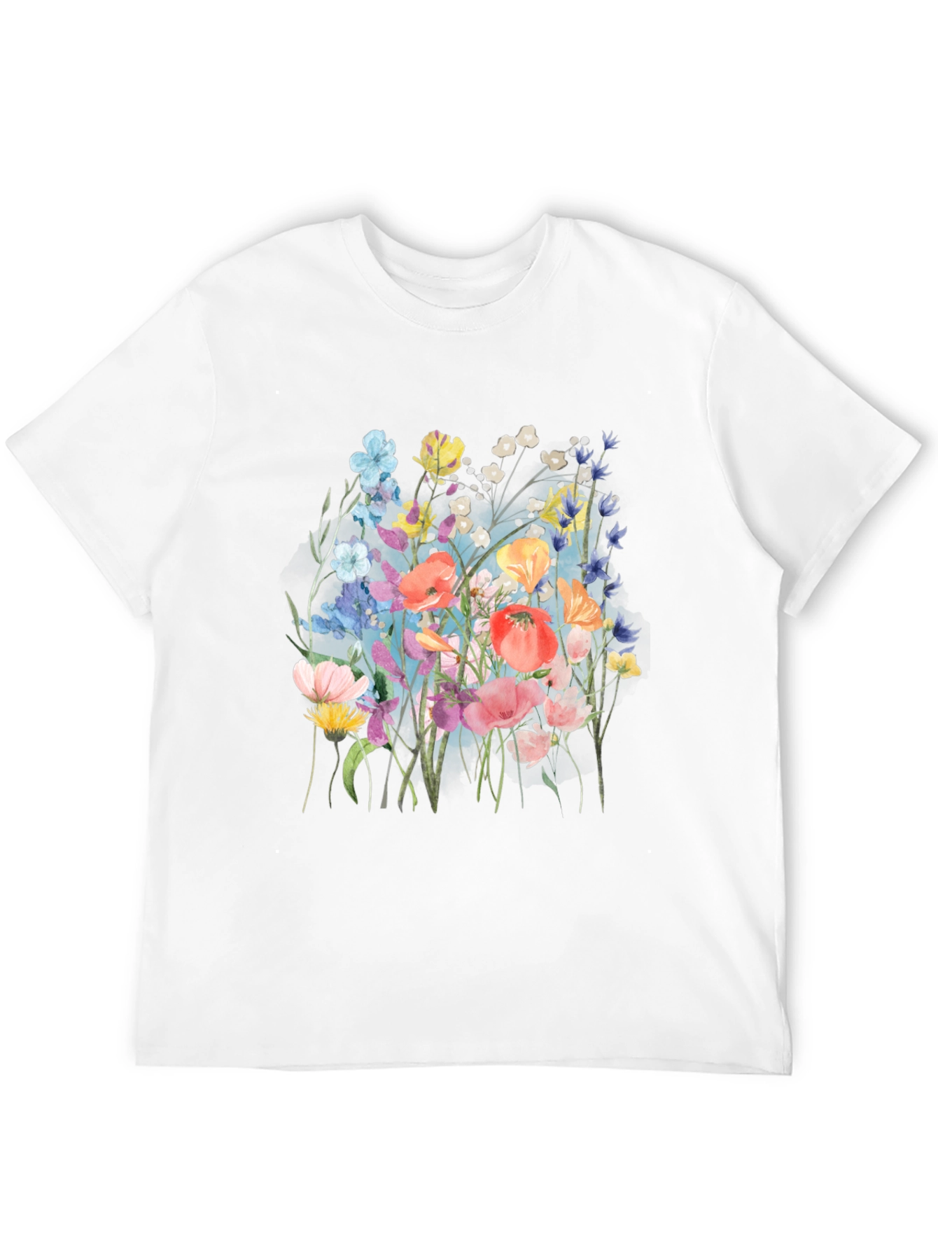 Black Floral Print Black T-Shirt view 12